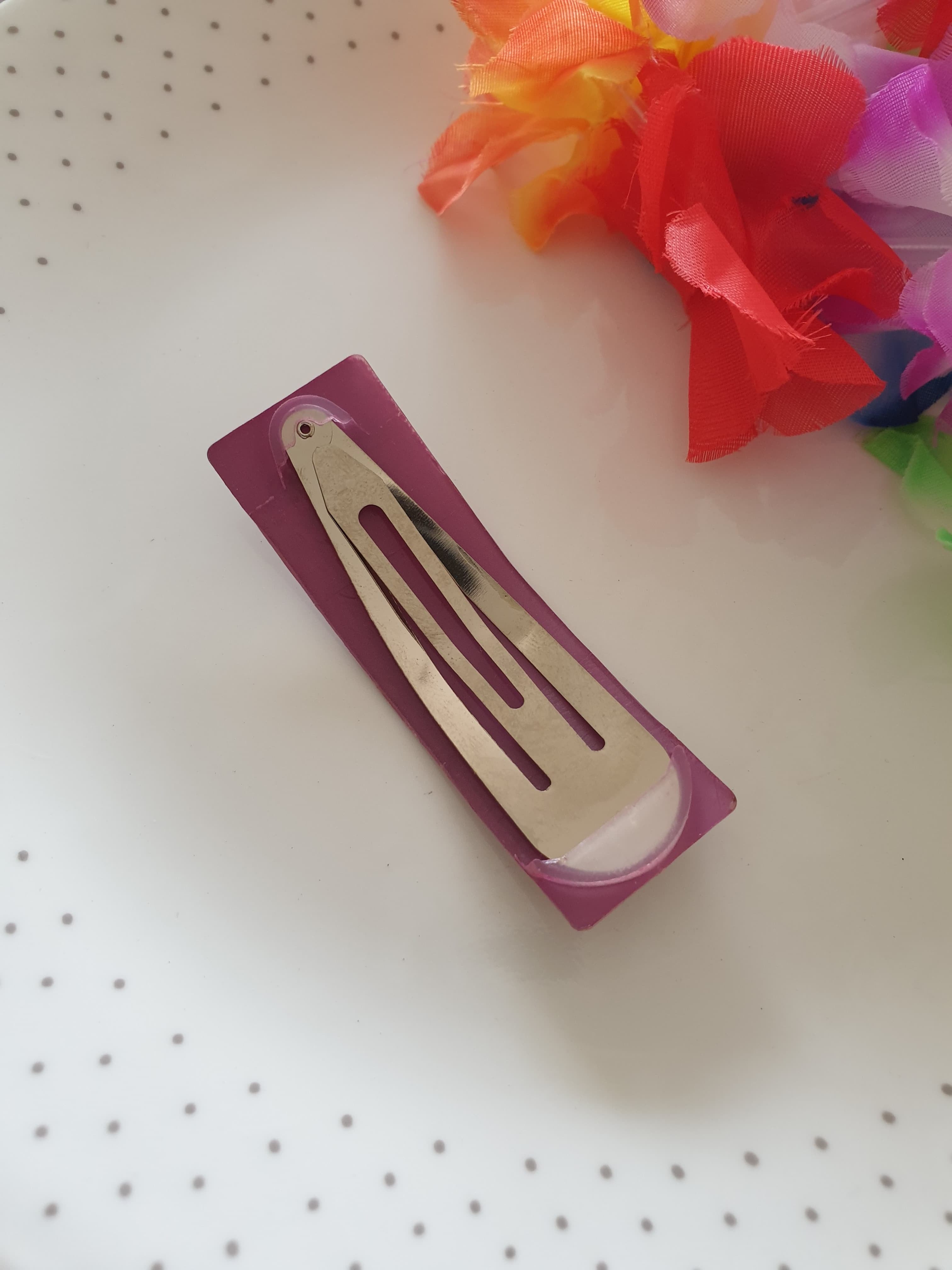 Purple Handpainted Designer Hair Clip