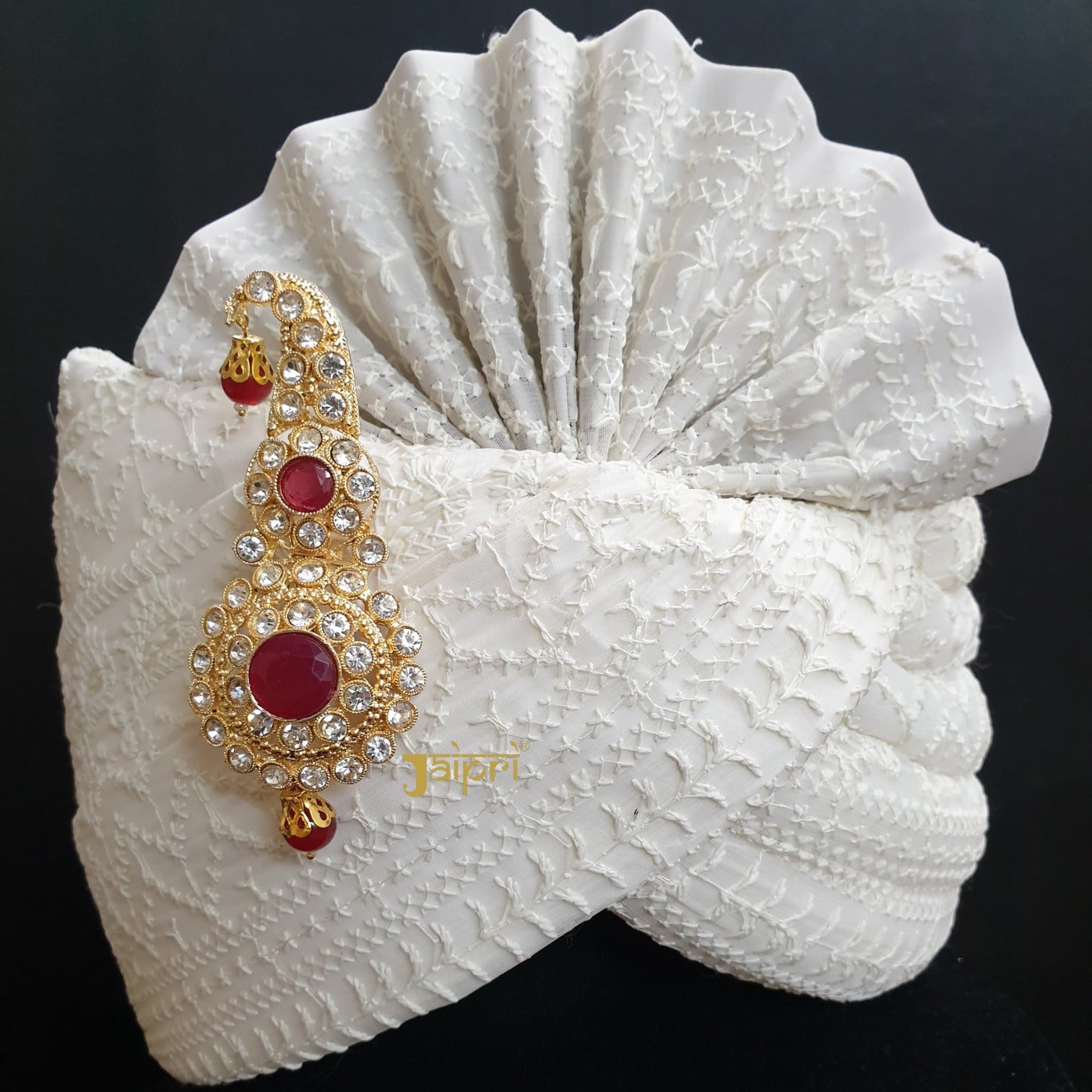 Gold Finish Ruby Kundan Polki Kilangi