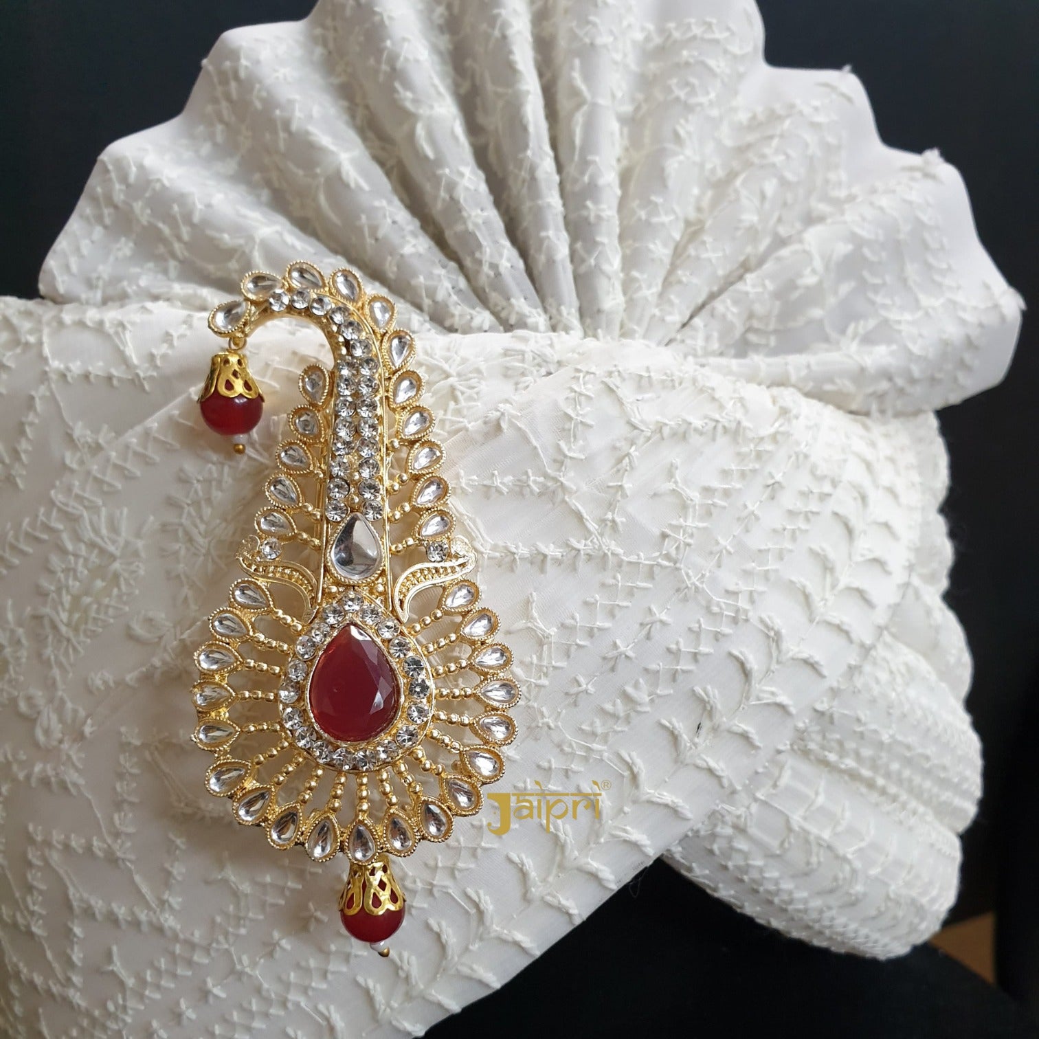 Ruby Stone Pachi Kundan Studded Groom Kalangi