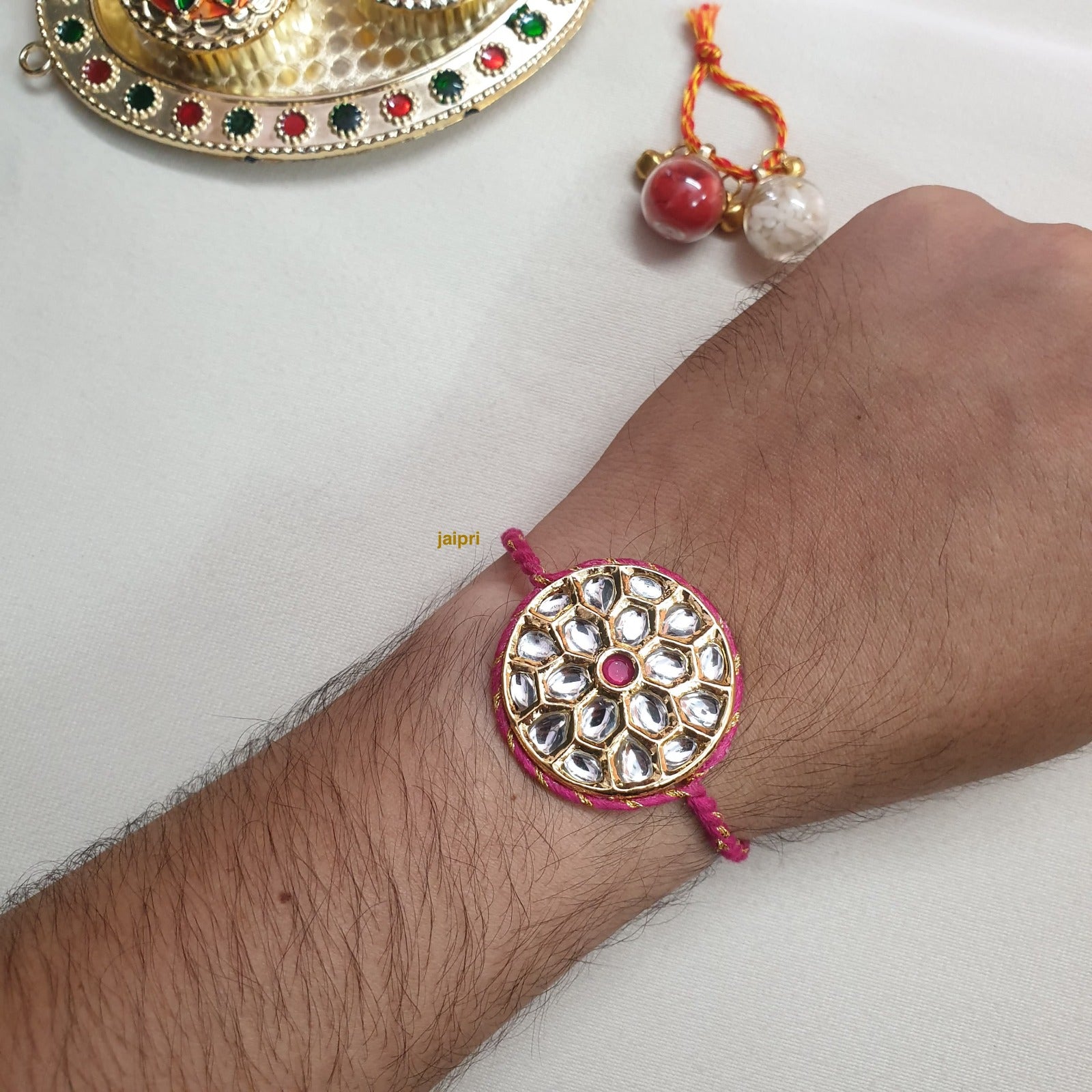Kundan Traditional Rakhi