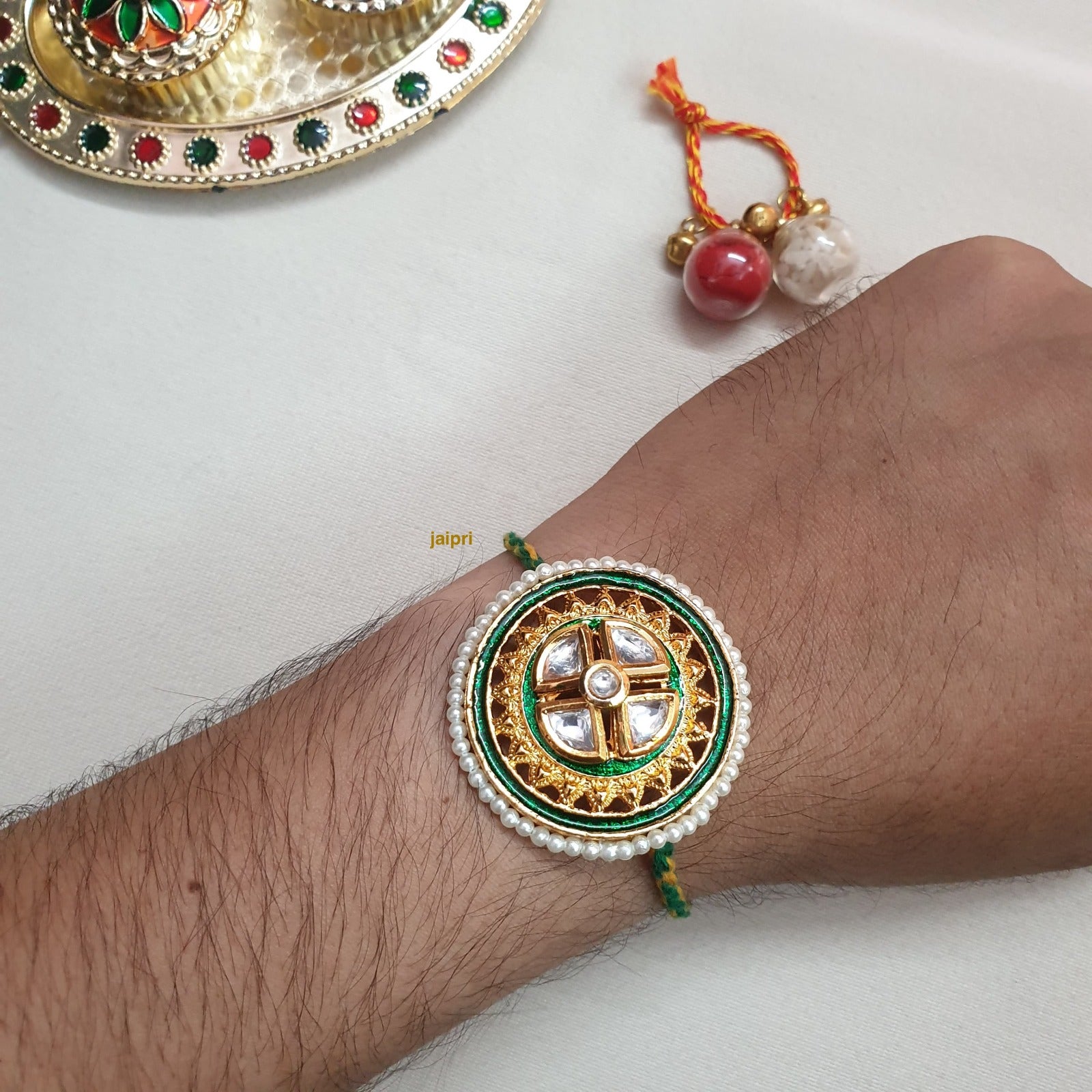 Designer Kundan Rakhi