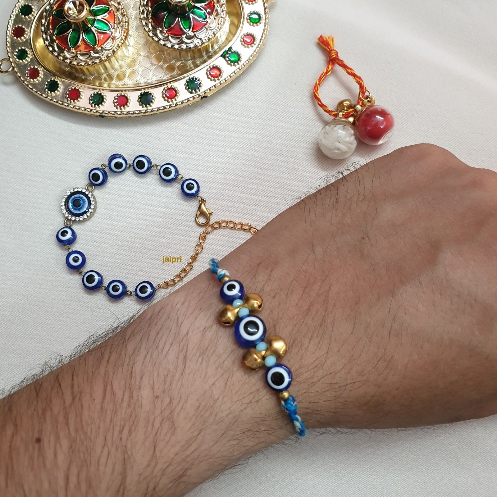 Evil Eye Stone Bhaiya Bhabhi Rakhi