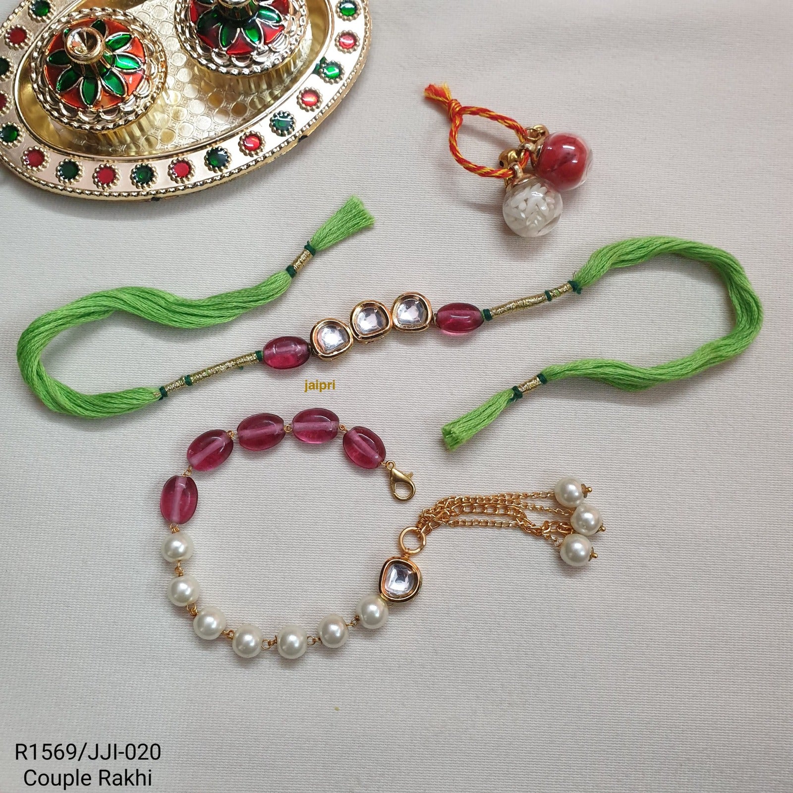 Kundan Pearl Bhaiya Bhabhi Rakhi