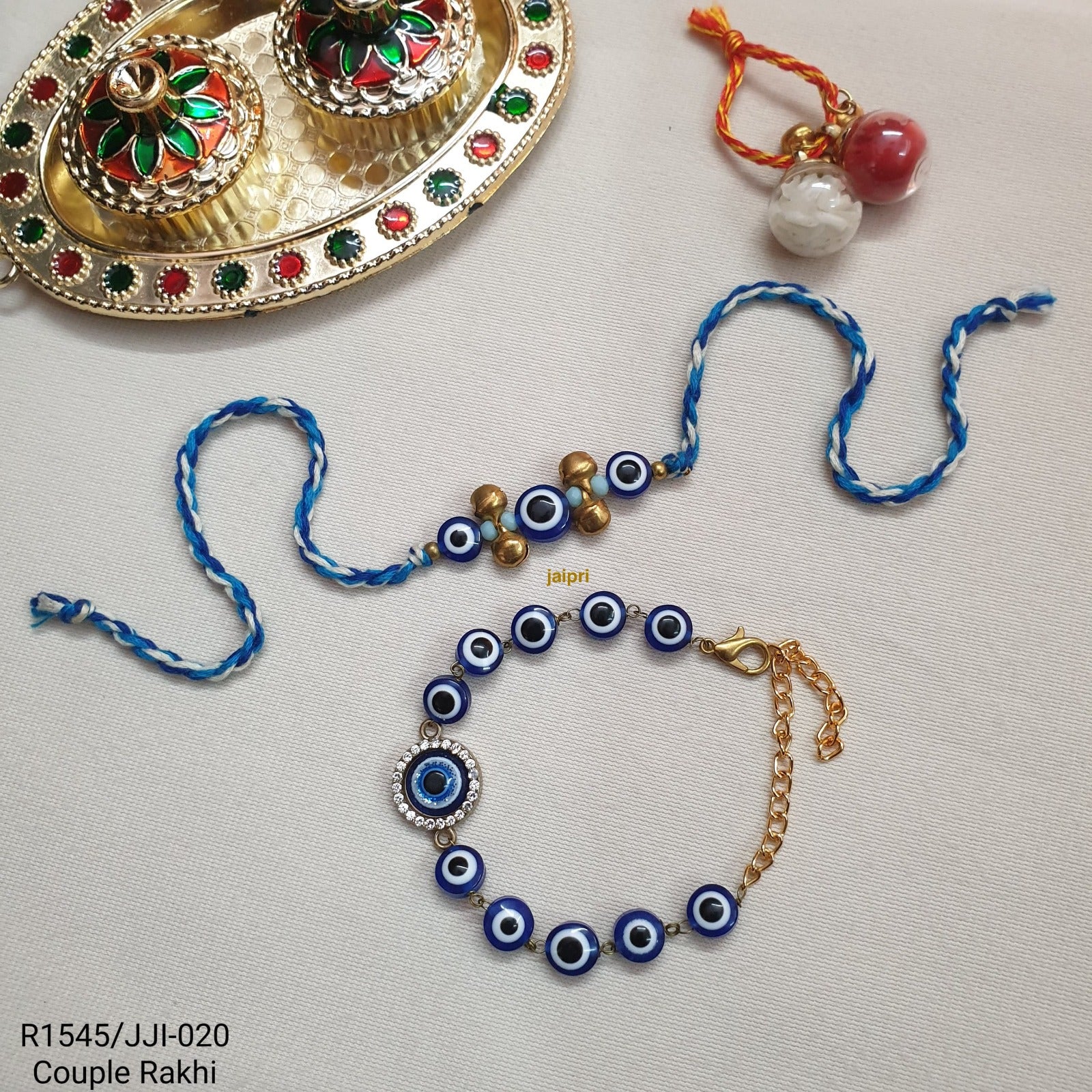 Evil Eye Stone Bhaiya Bhabhi Rakhi