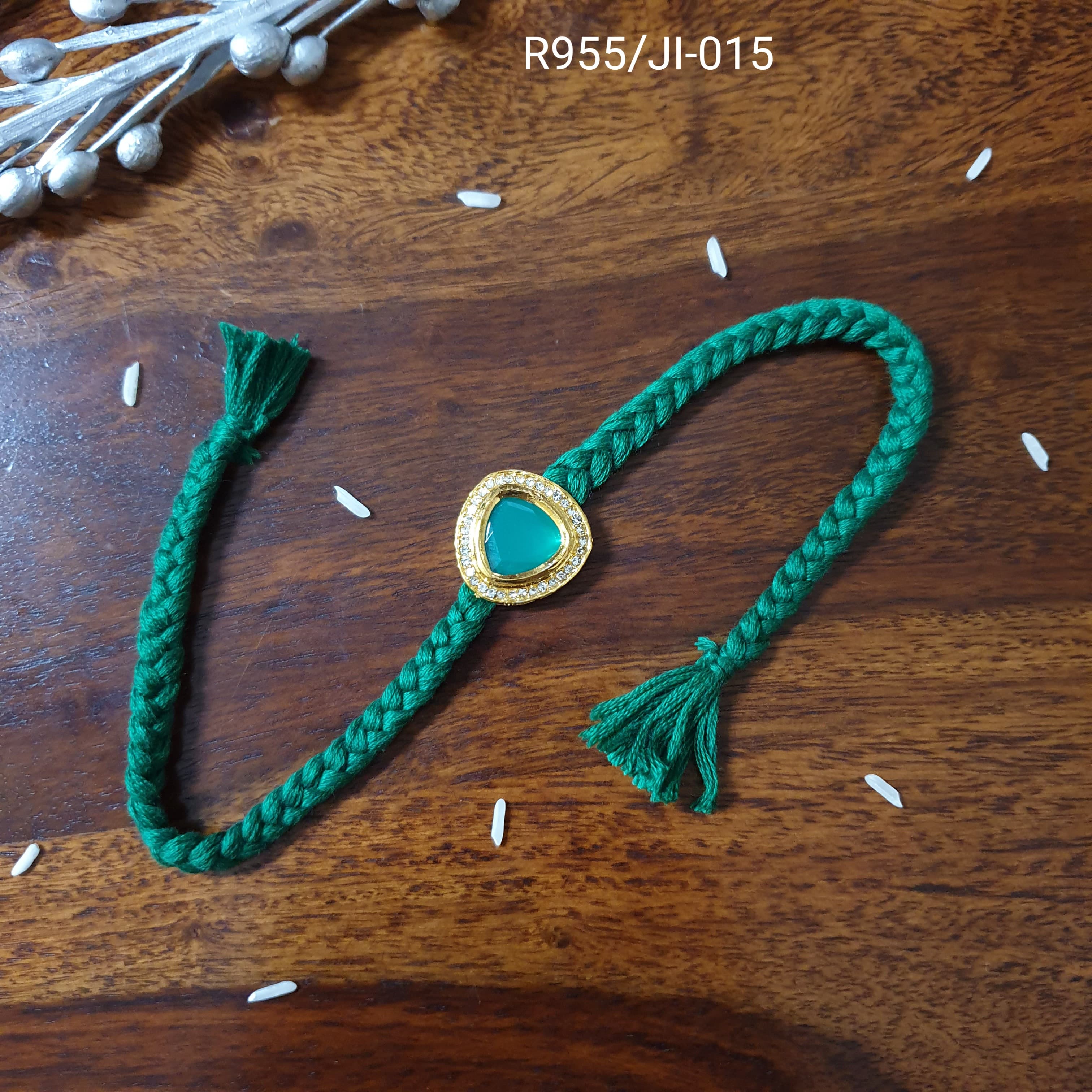 Green Sone Braided Rakhi (Pack of One)