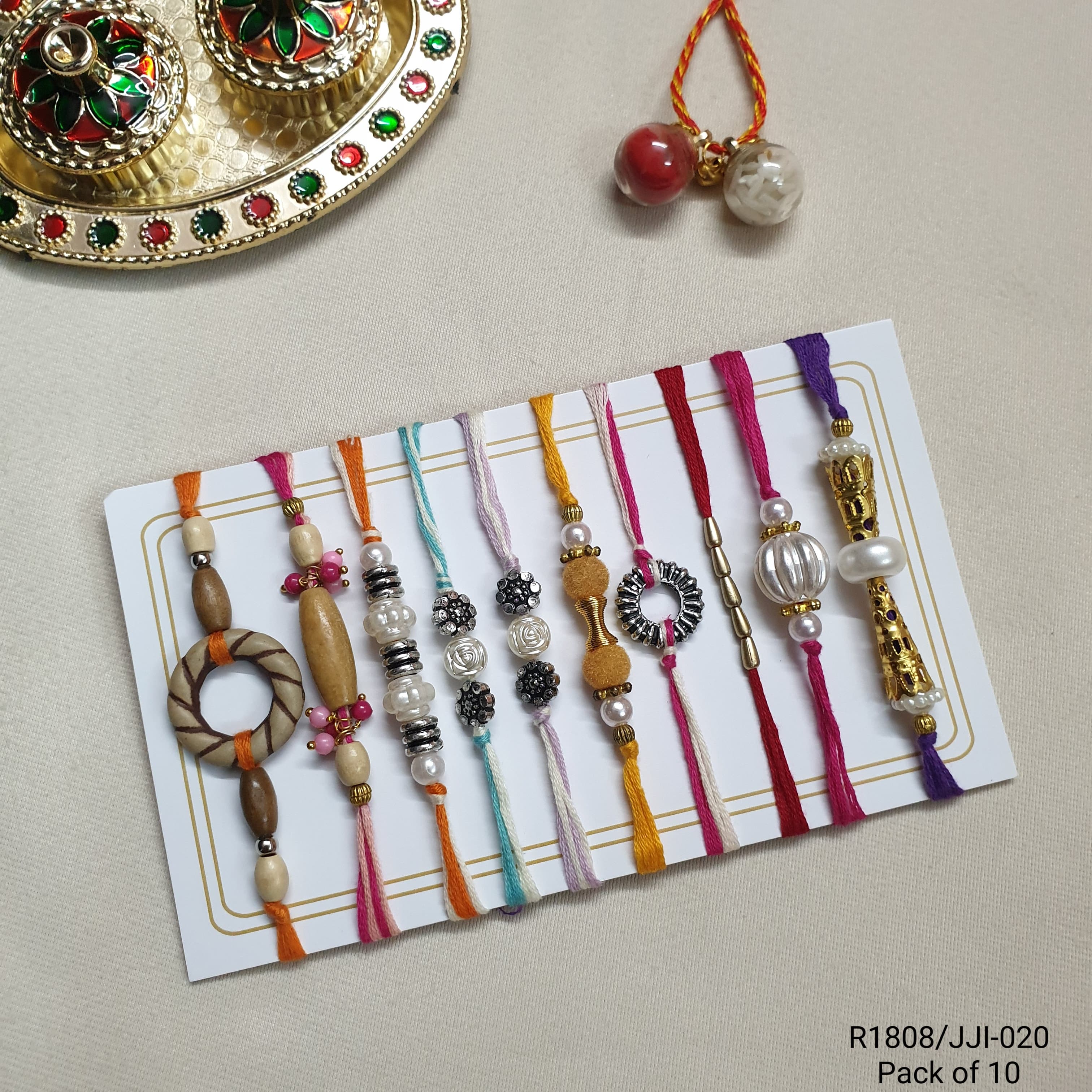 Multi Designer Rakhi (Pack of Ten)