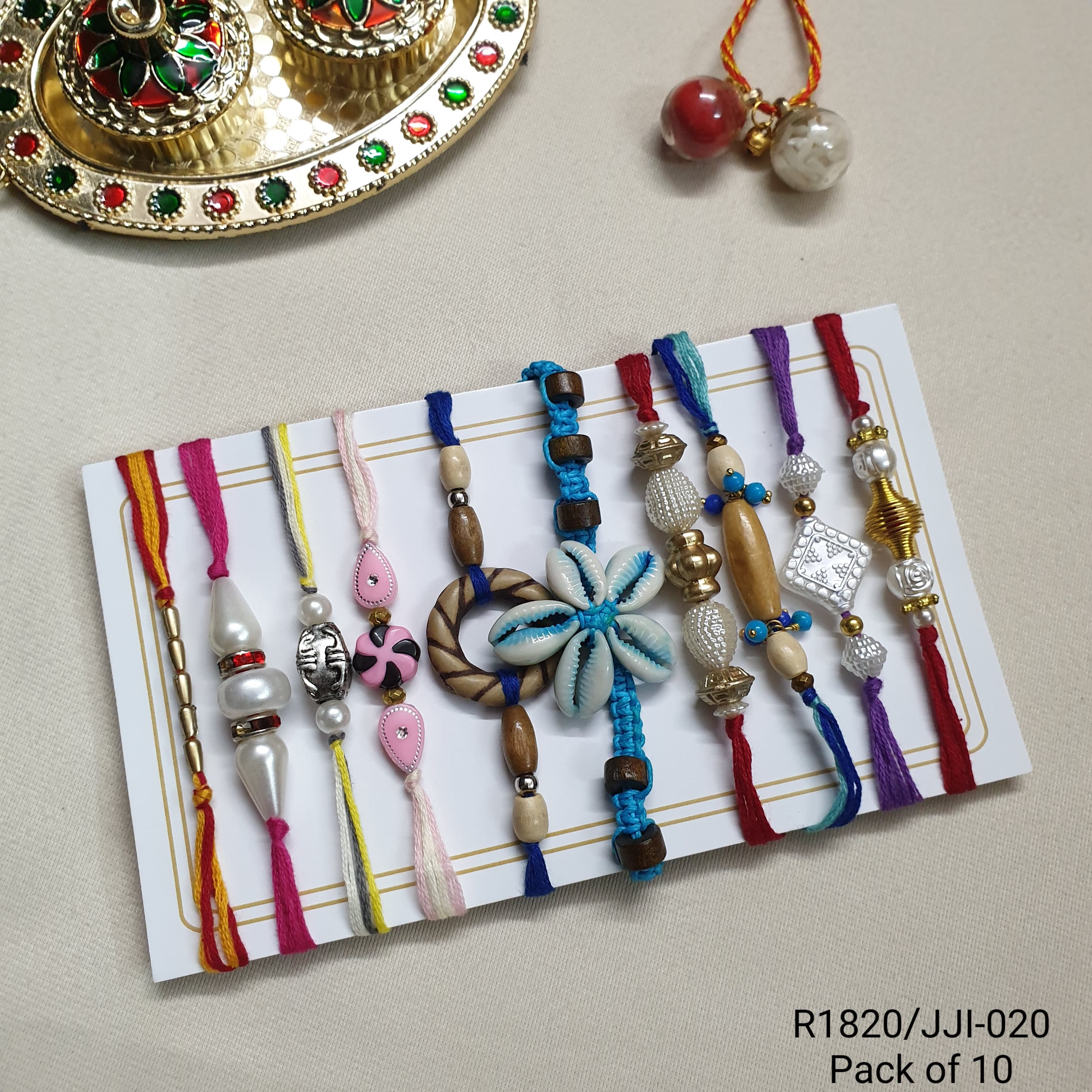 Trending Beaded Rakhi (Pack of Ten)