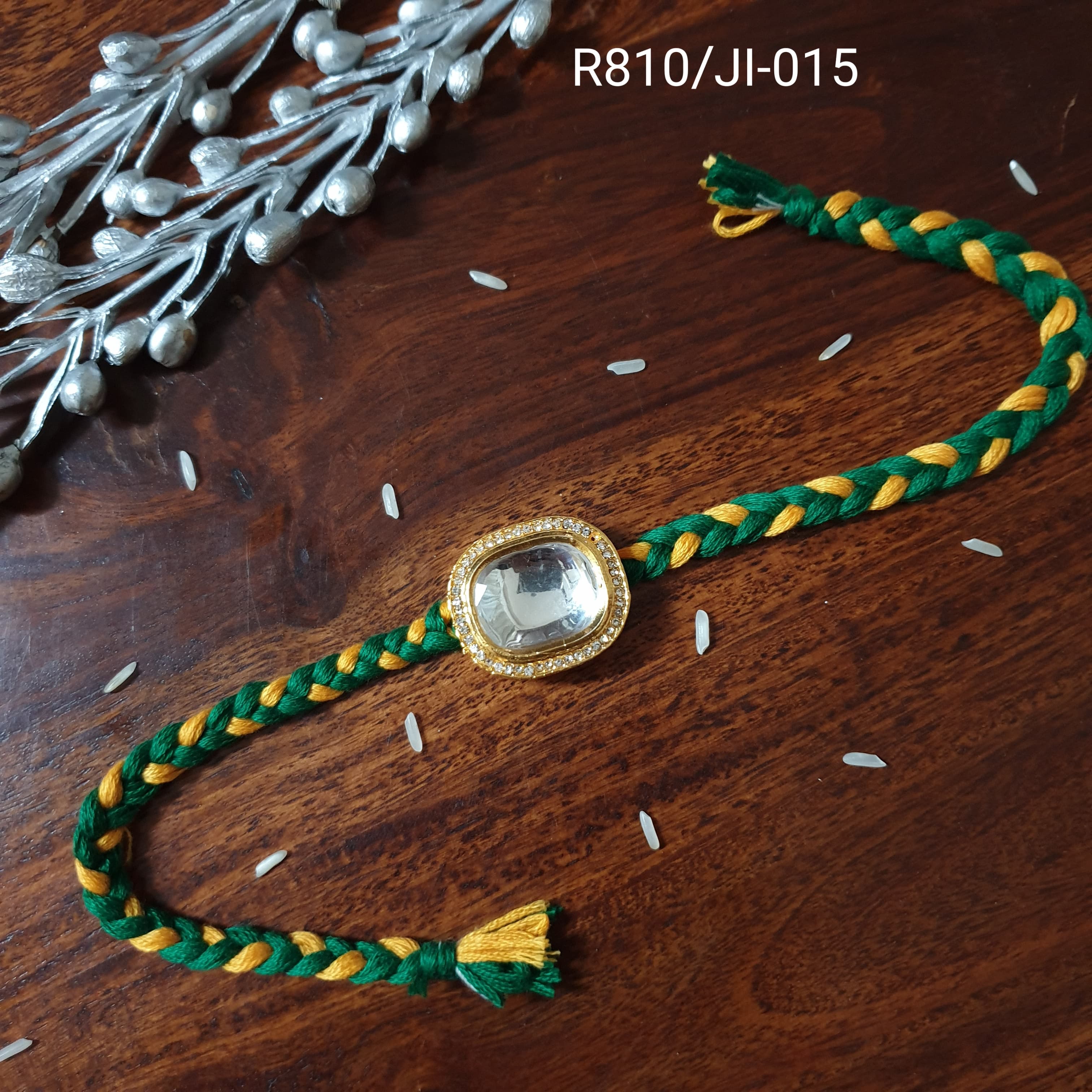 White Sone Braided Rakhi