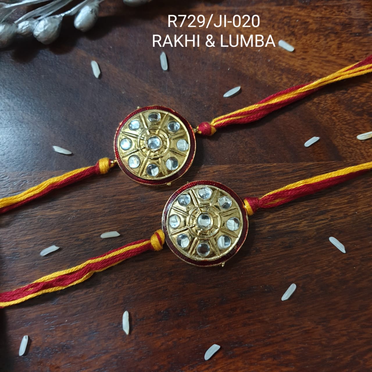 Kundan Gold Tone Rakhi For Rakshabandhan (Pack Of Two)