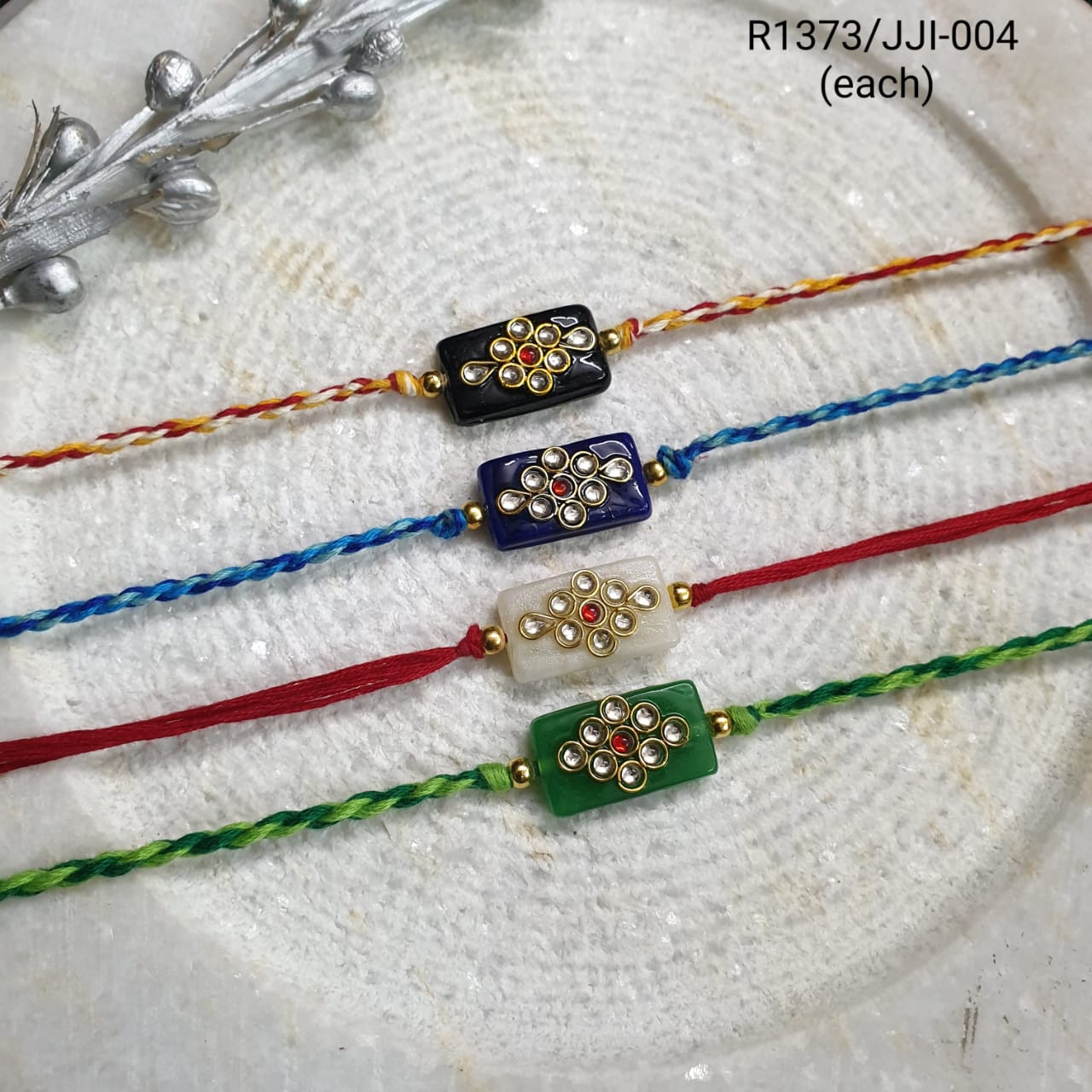 Kundan Rakhi For Rakshabandhan (Pack Of Four)