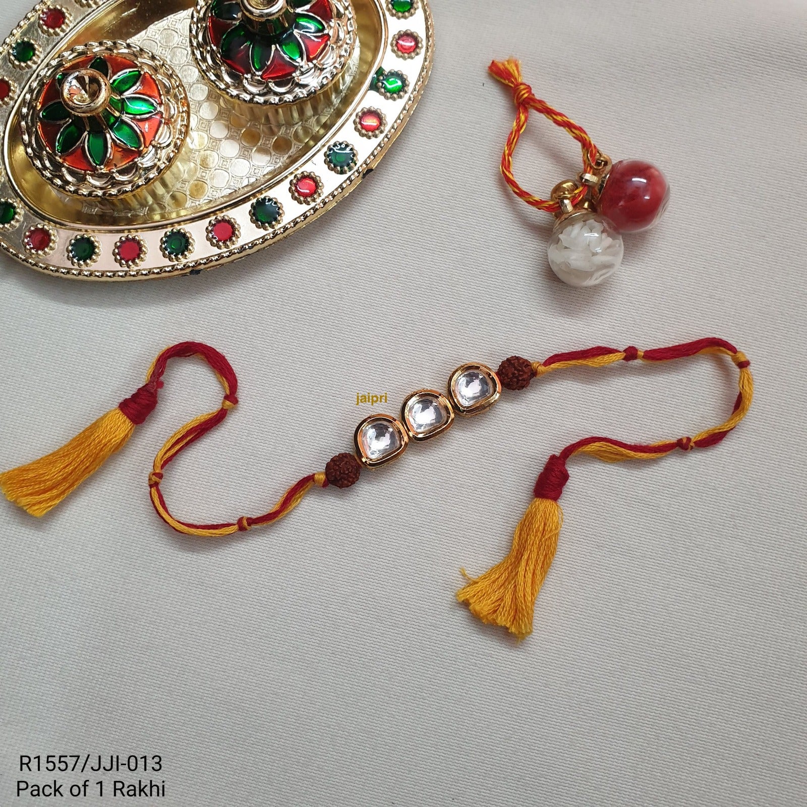Kundan Rudraksha Rakhi