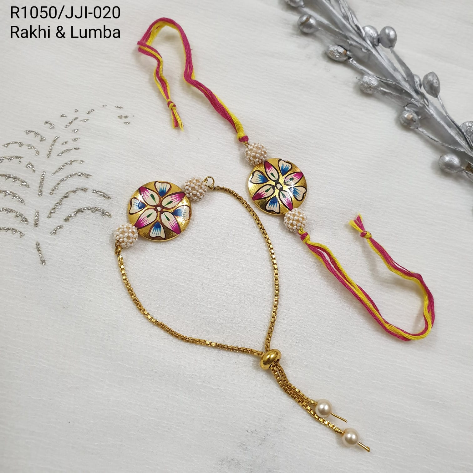 Handpainted Rakhi For Bhaiya Bhabhi For Rakshabandhan