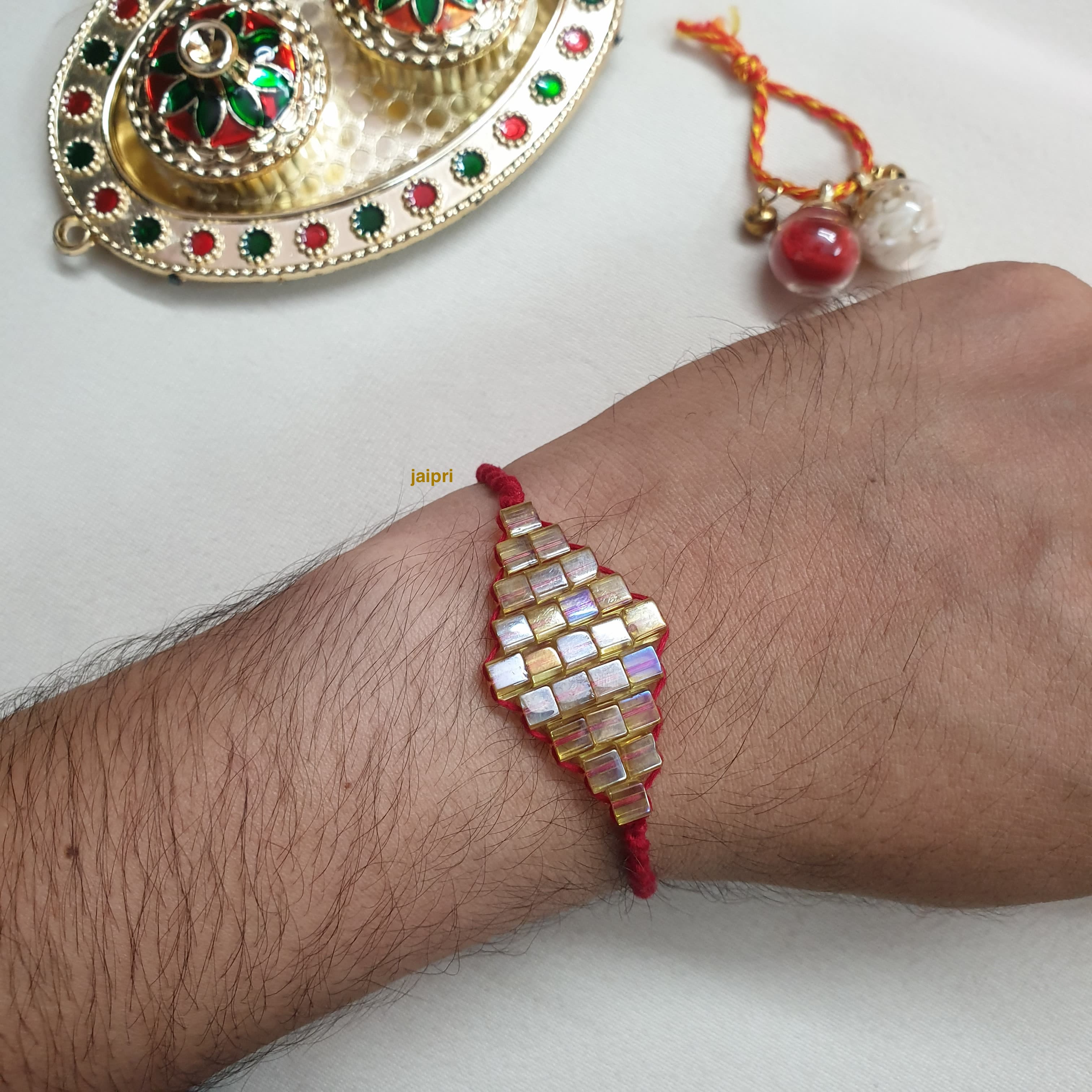 Multi Beaded Rakhi (Pack of One)