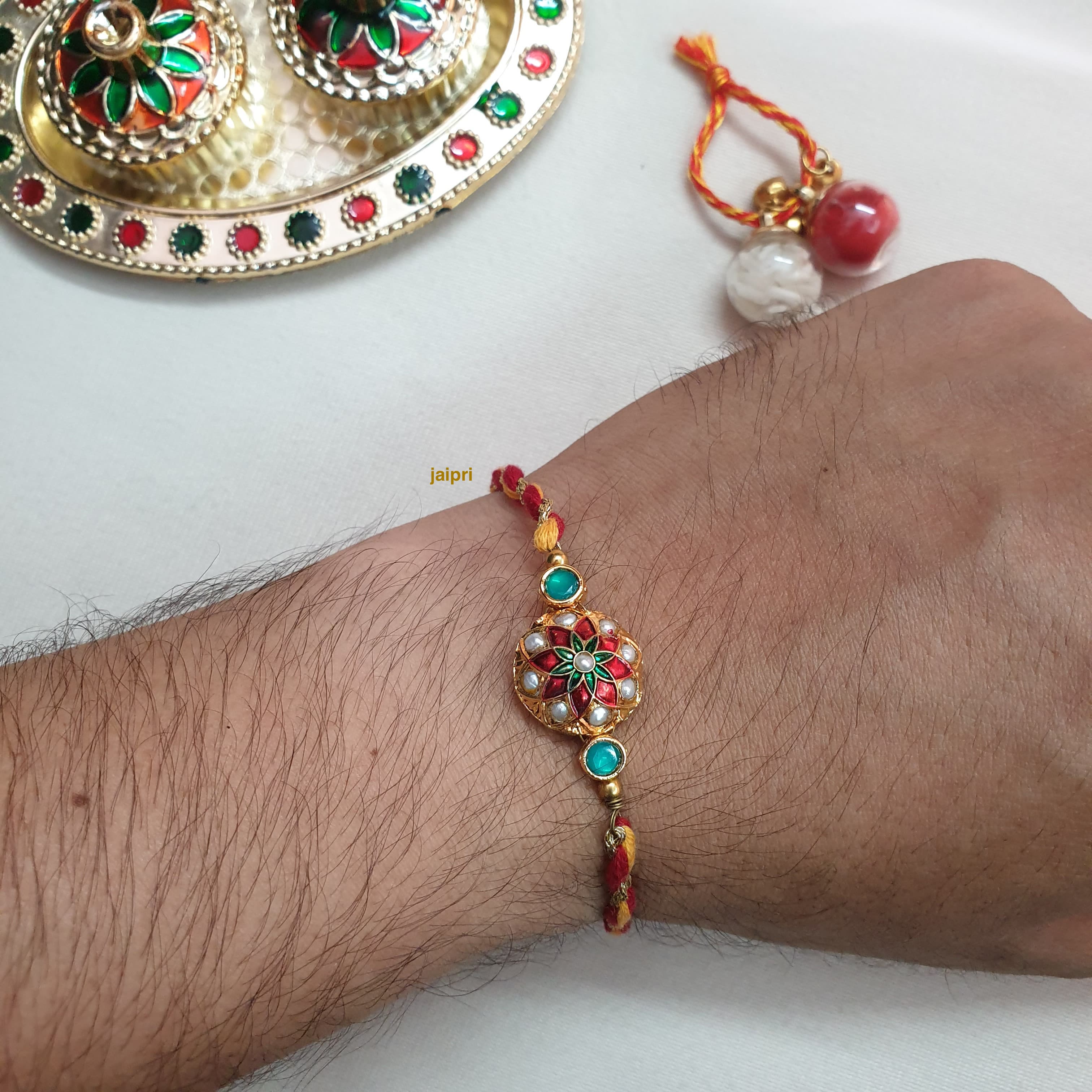 Real Pearl Jadau Rakhi