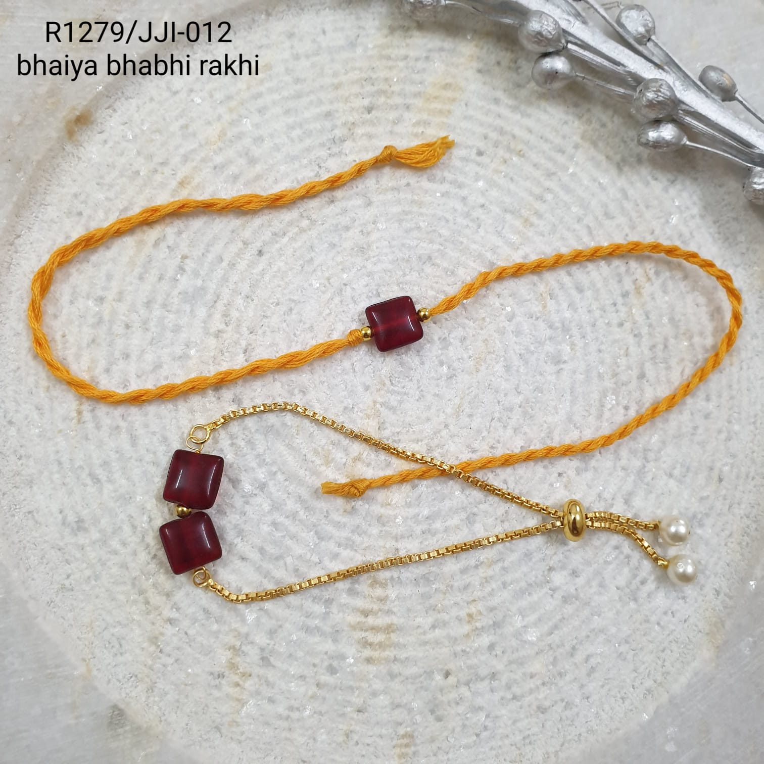 Red Stone Rakhi For Rakshabandhan