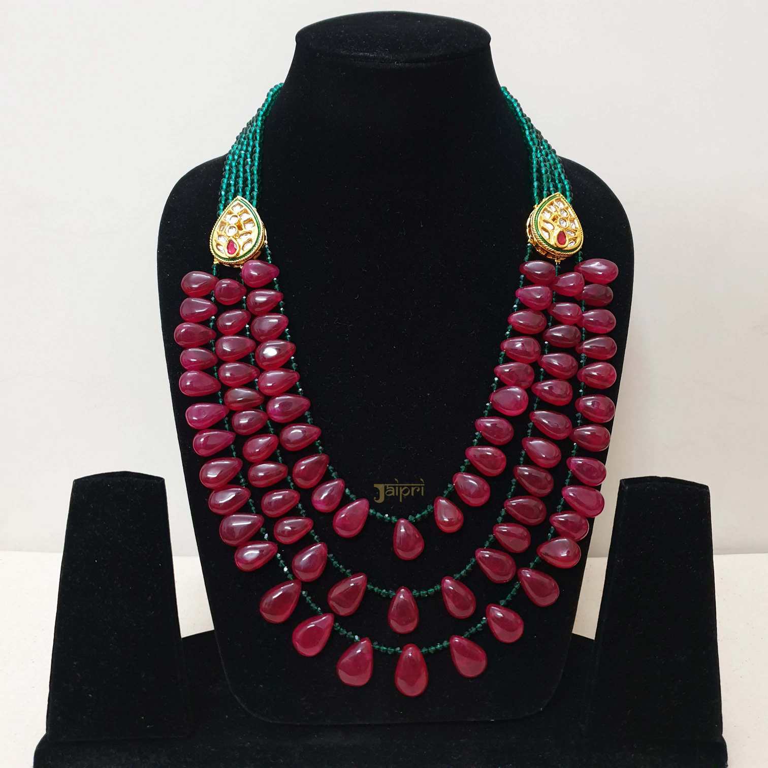 Adorable Kundan & Ruby Beads Stone Necklace