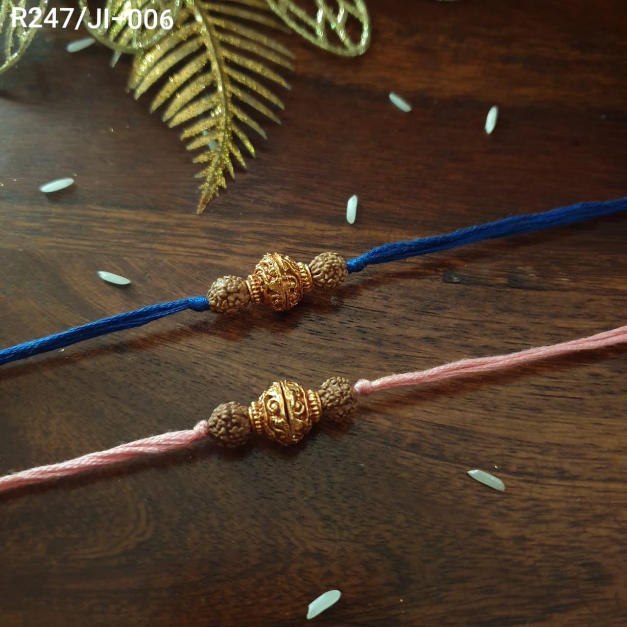 Rudraksha Antique Rakhi For Brother (Pack of Two)