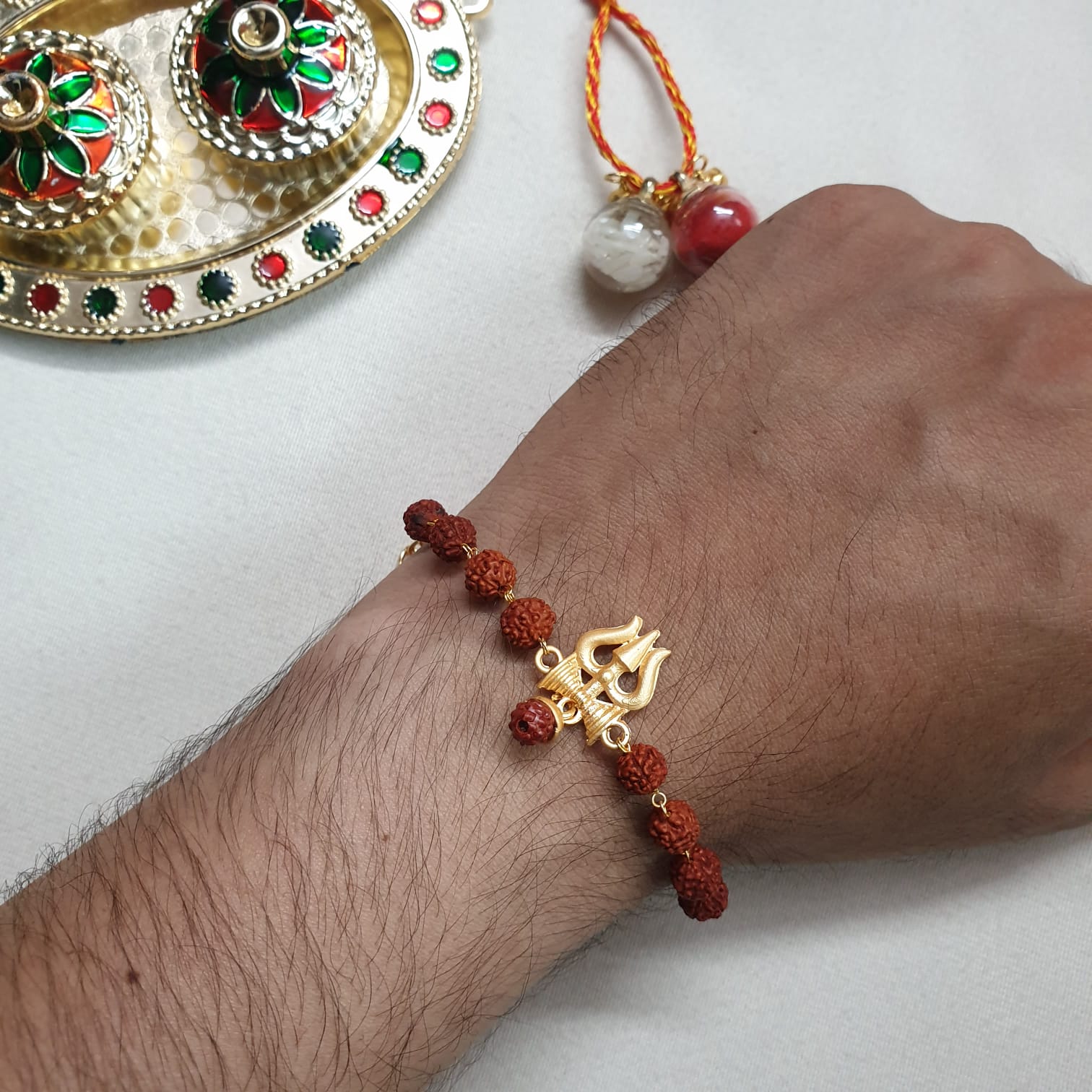 Shiv Rudraksha Rakhi Bracelet