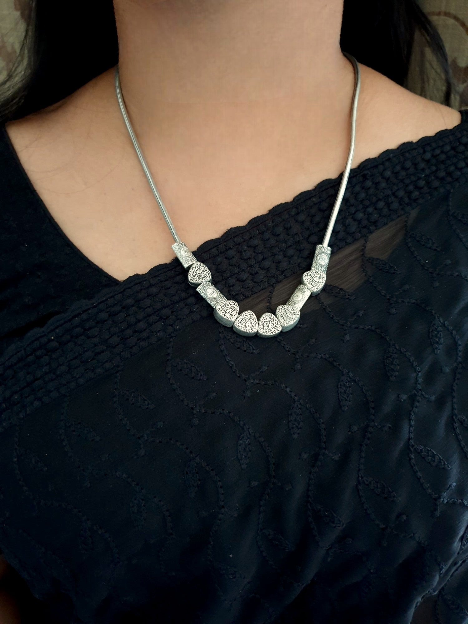 Beautiful Oxidized Chain Necklace