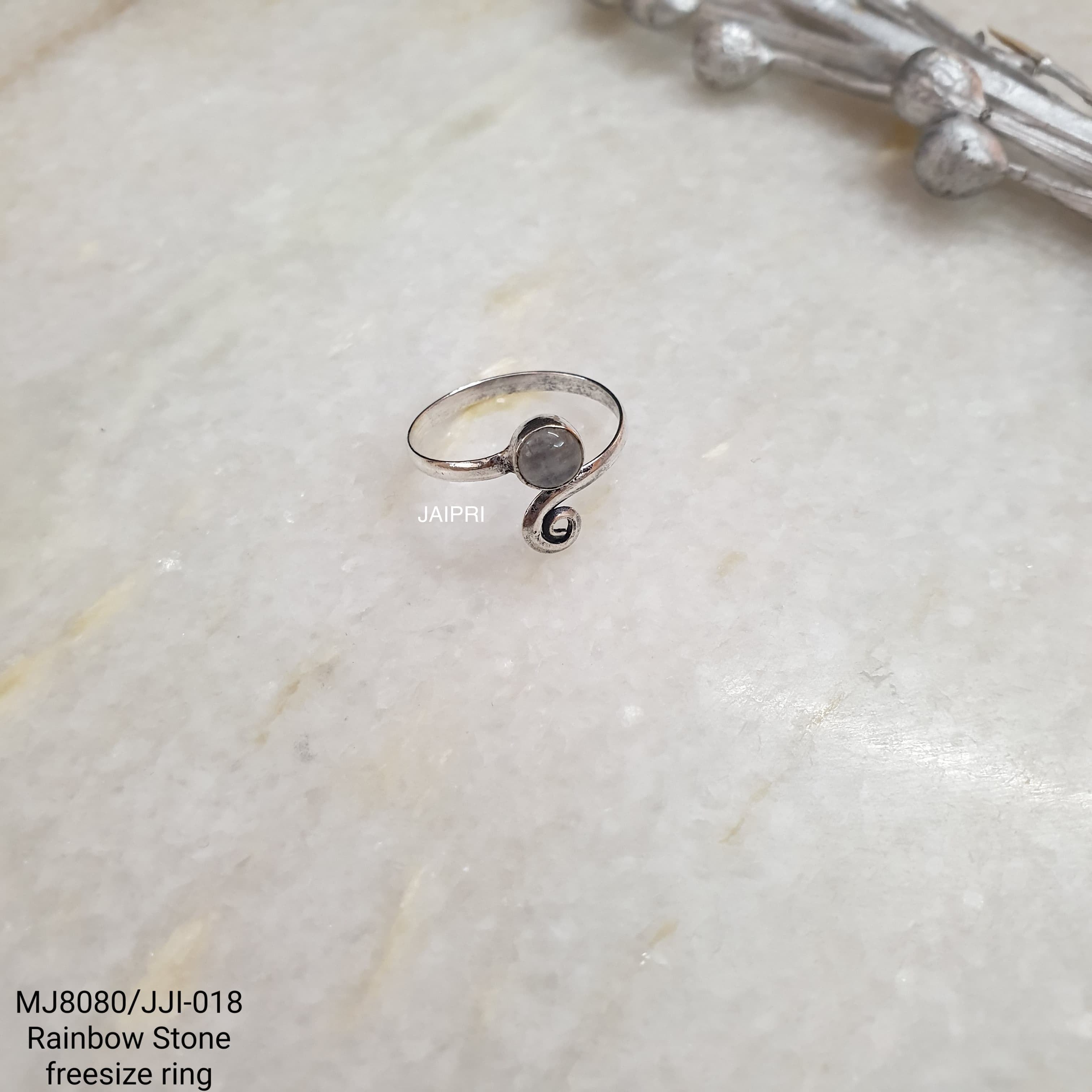 Rainbow Stone Designer Adjustable Ring