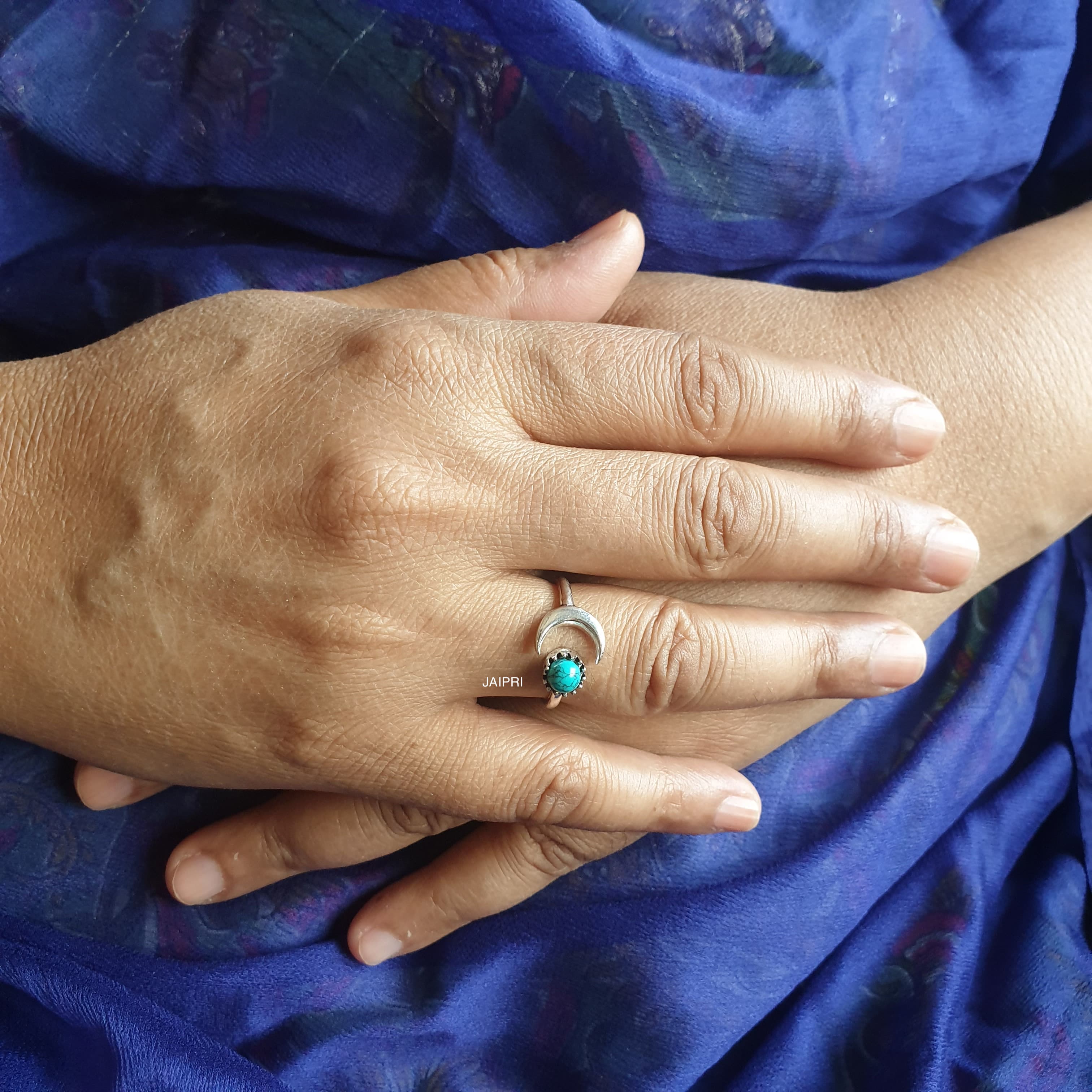 Turquoise Stone Freesize Handmade Ring
