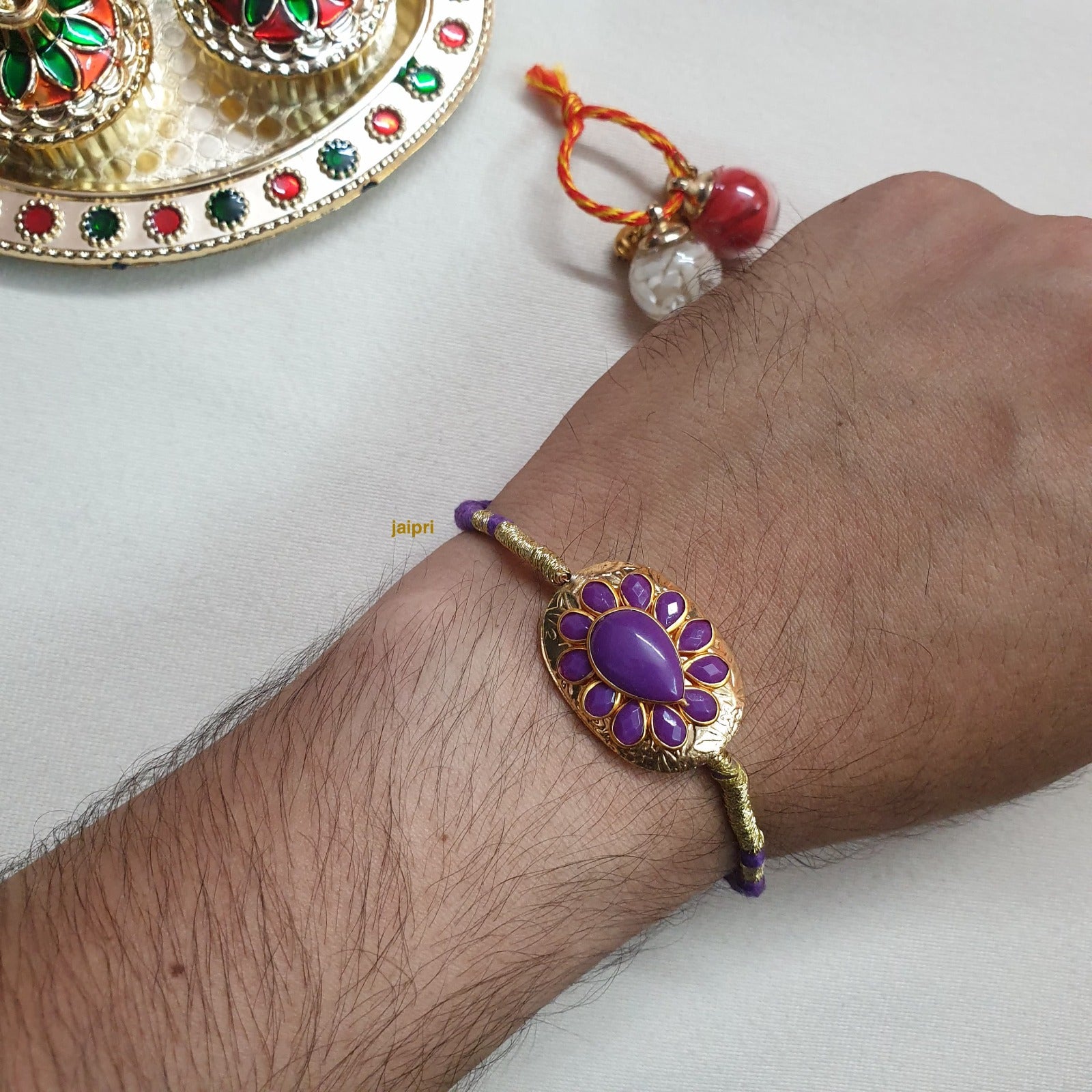 Purple Stone Rakhi