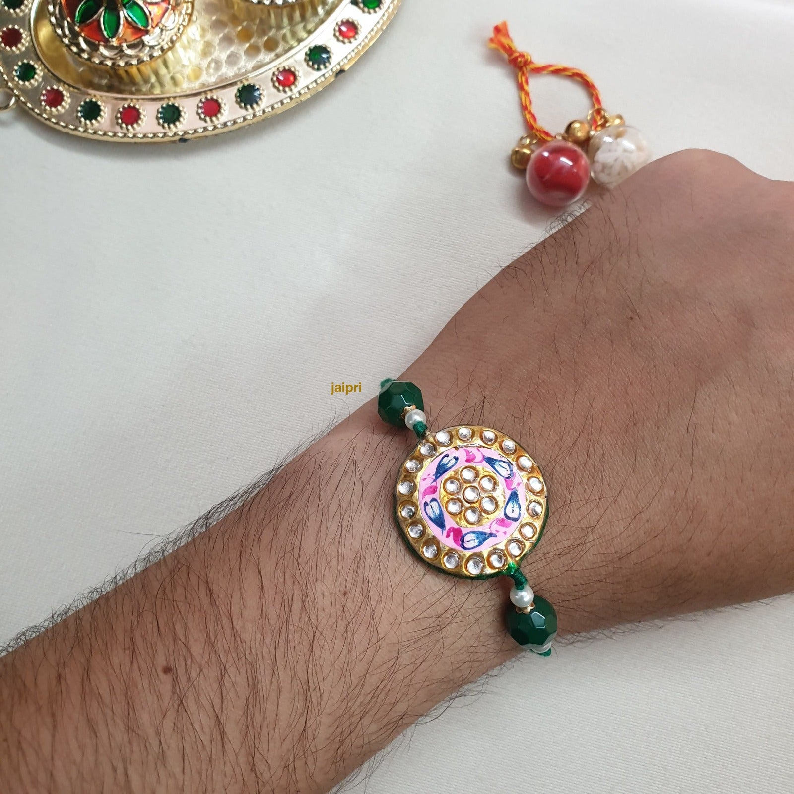 Pink Meenakari Rakhi