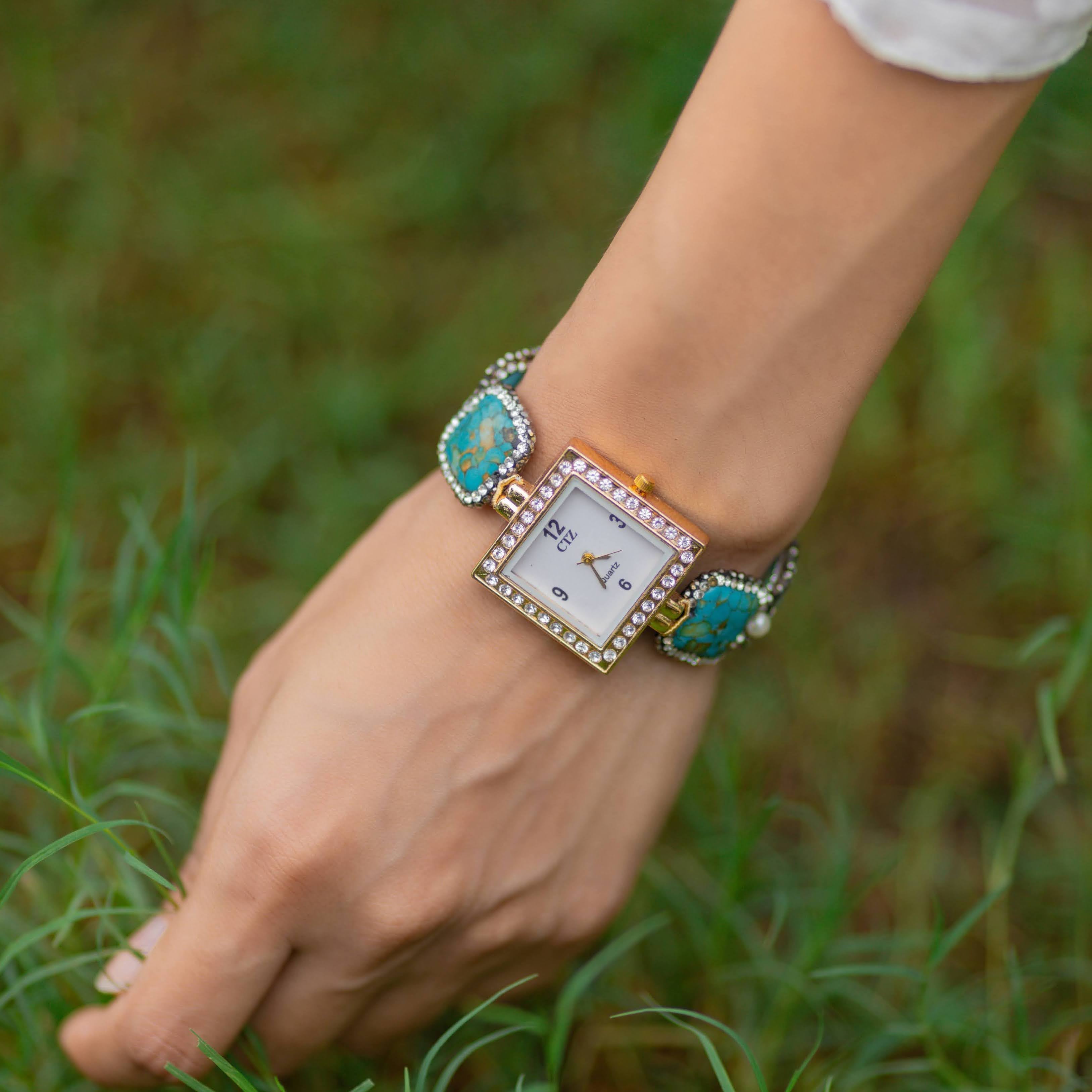 Turquoise Stone Wrist Watch