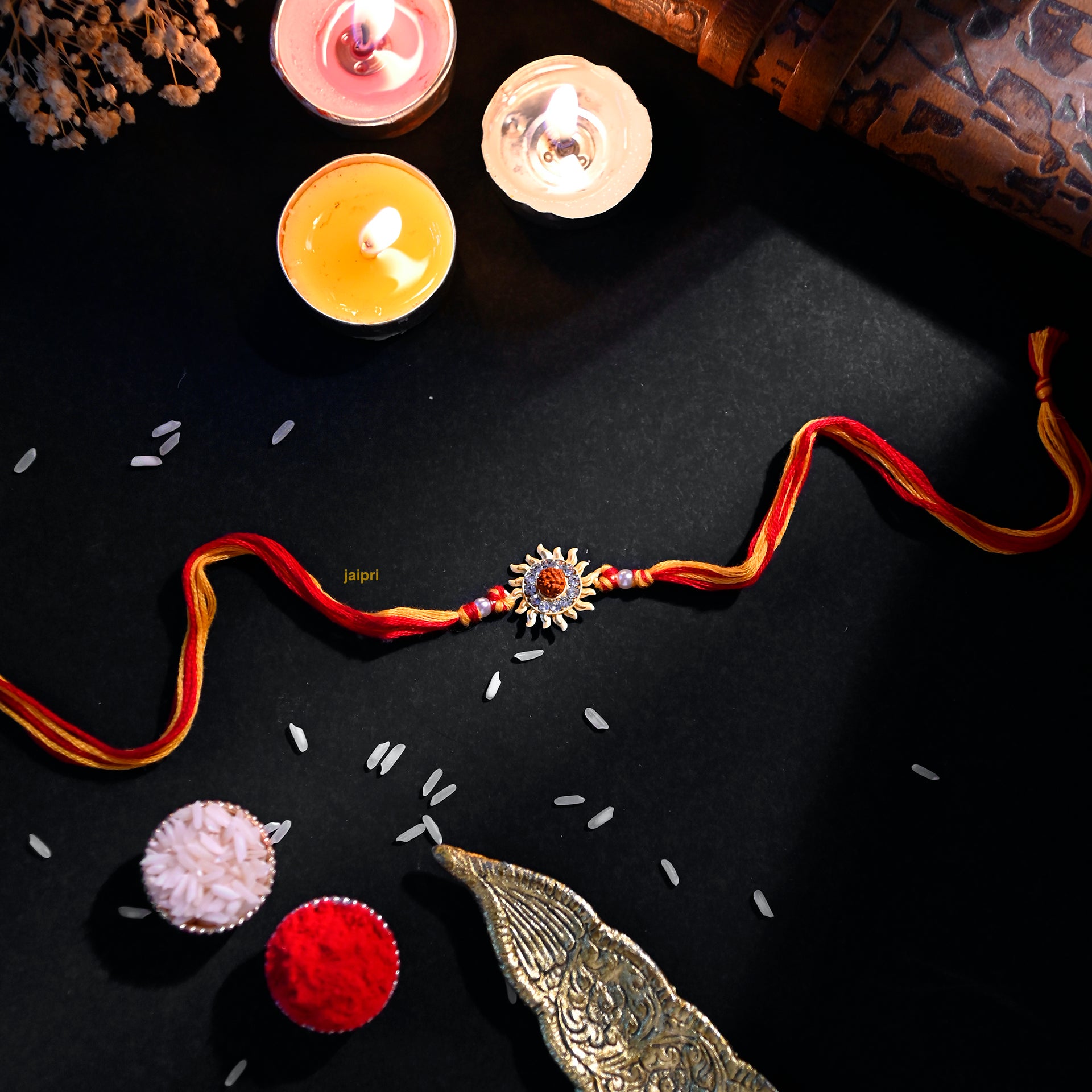 Sun Rudraksha Rakhi For Rakshabandhan (Pack of One)