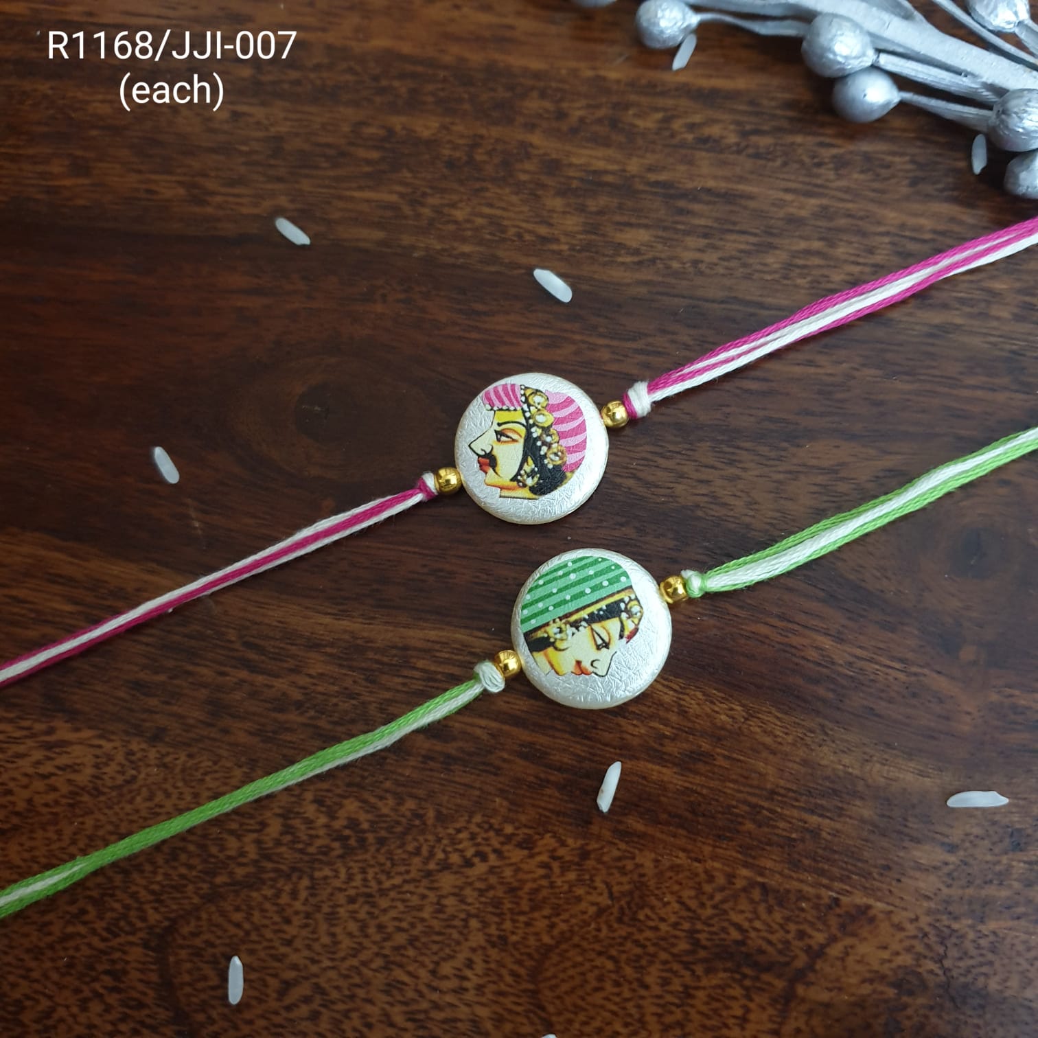 Raja Rani Printed Rakhi For Bhaiya Bhabhi (Pack Of Two)
