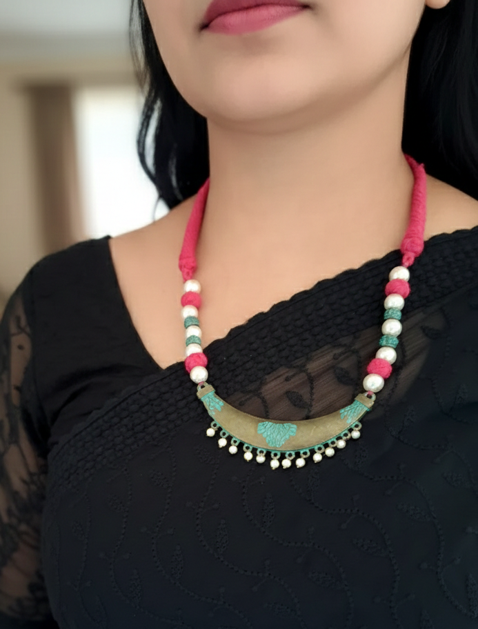 Turquoise Designer Thread Necklace