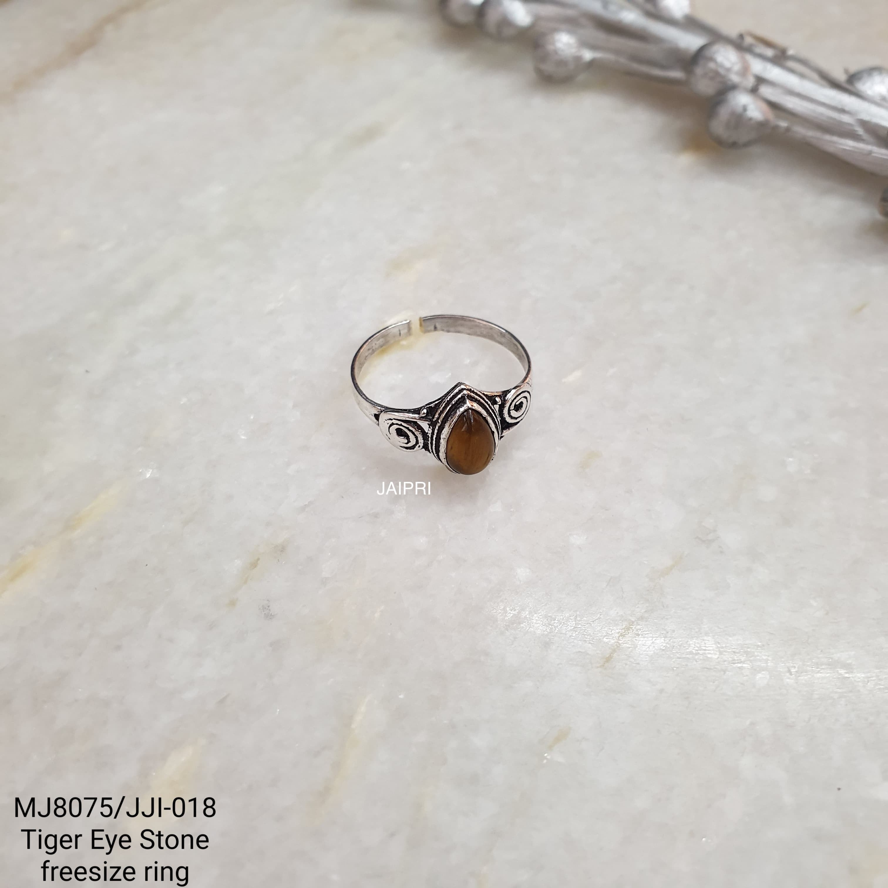 Tiger Eye Drop Stone Freesize Ring