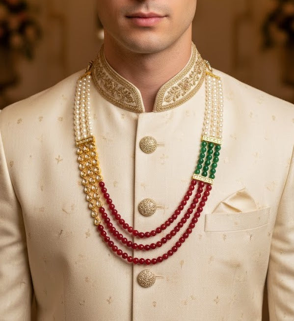 Indian Kundan Groom Jewellery Set