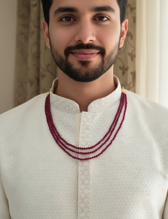 Ruby Groom Jewellery For Wedding