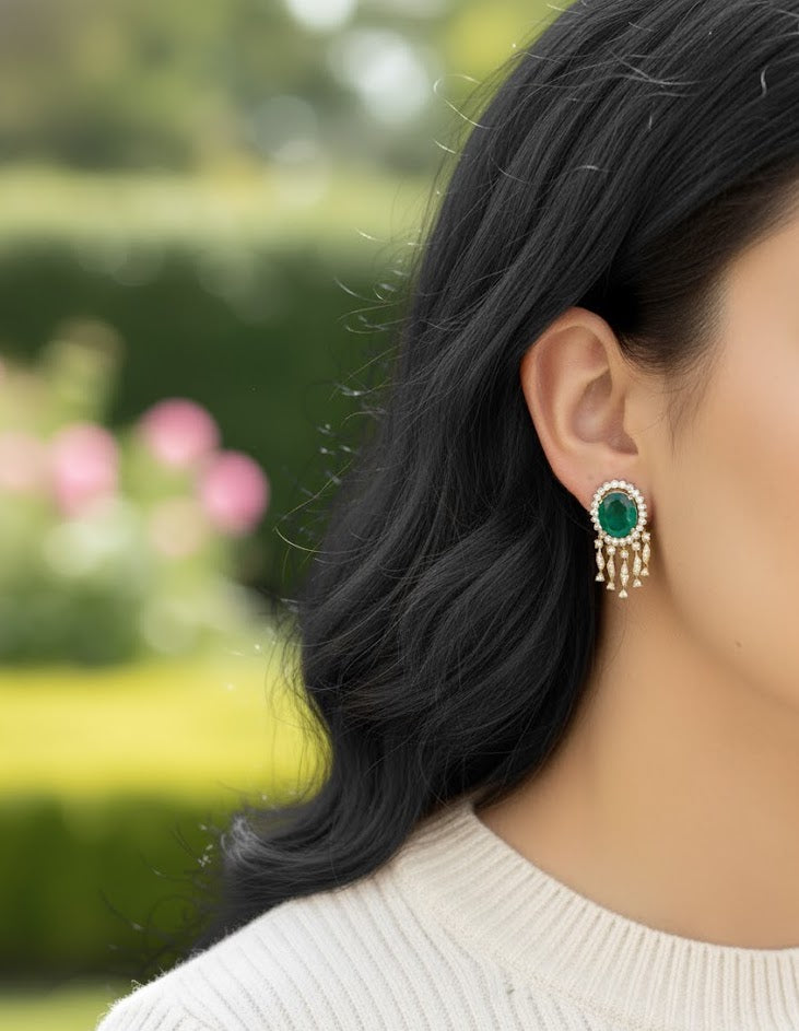 Emerald Victorian Earrings
