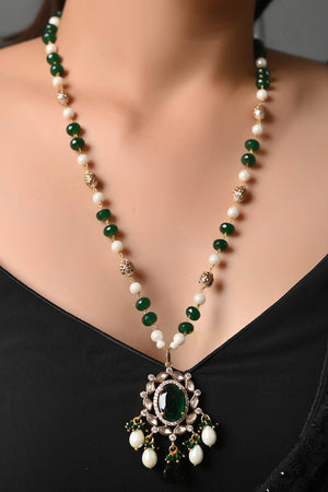 Party Wear Kundan Polki Dainty Necklace Set