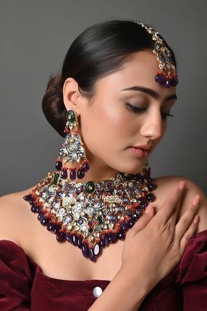 Jadau Meenakari Bridal Necklace Set