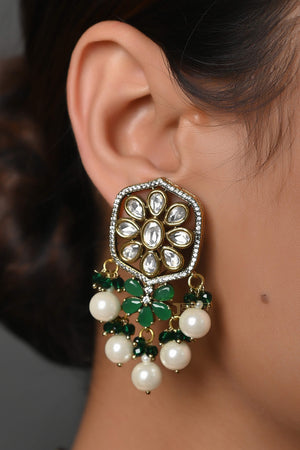 Kundan Polki Choker Necklace Set With Earrings And Maang Tikka