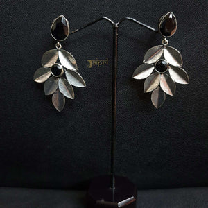 Tear-Drop Leaf Design Oxidised Earrings