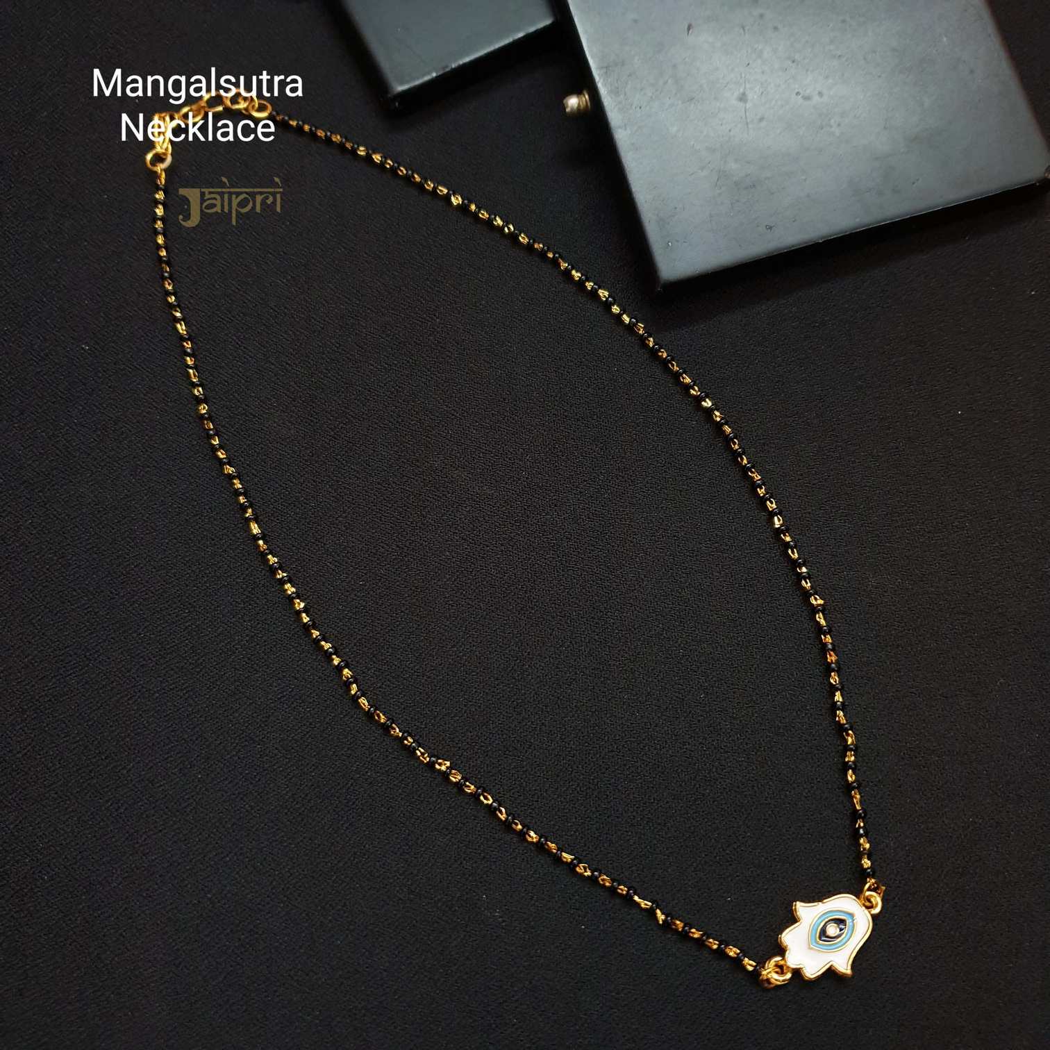 Evil Eye Stone Mangalsutra With Earrings