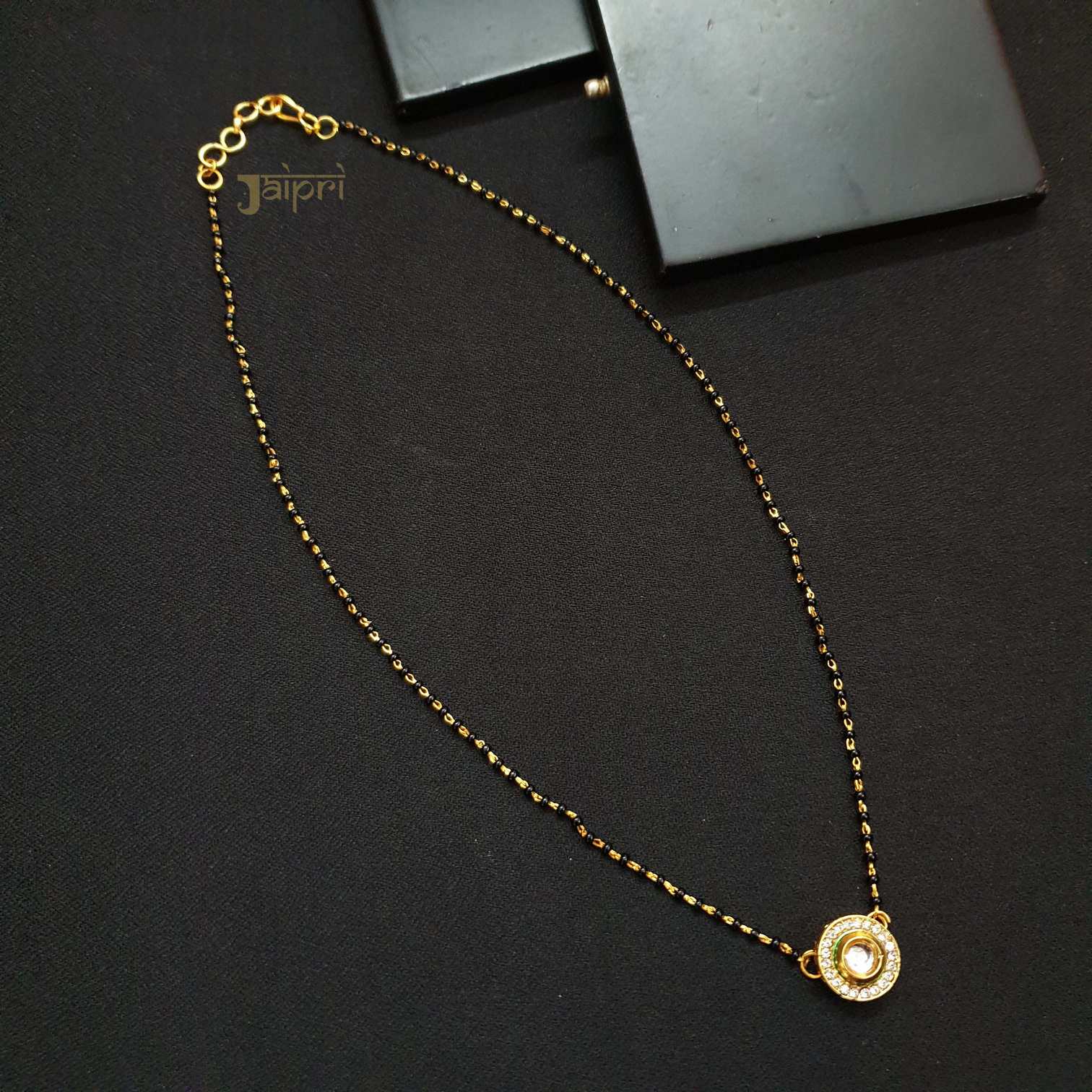 Adorable AD Stone Mangalsutra With Earrings