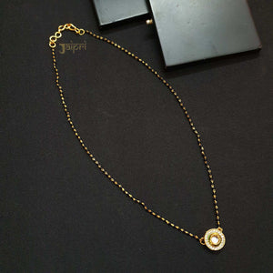 Adorable AD Stone Mangalsutra With Earrings