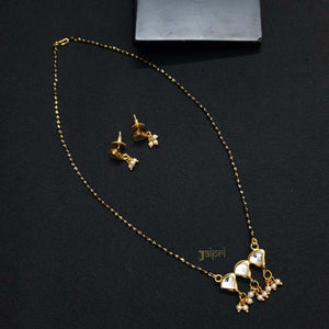 Adorable Design & Pearl Stone Mangalsutra With Earrings