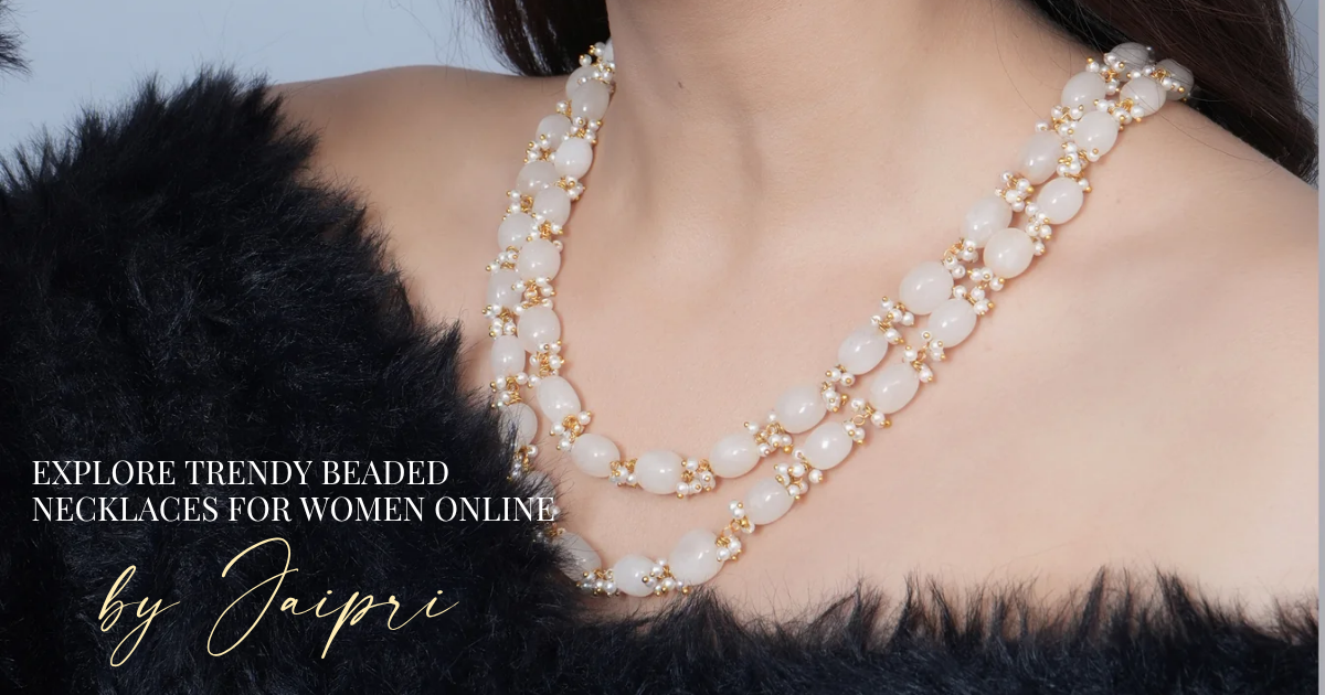 Beaded necklace for women online
