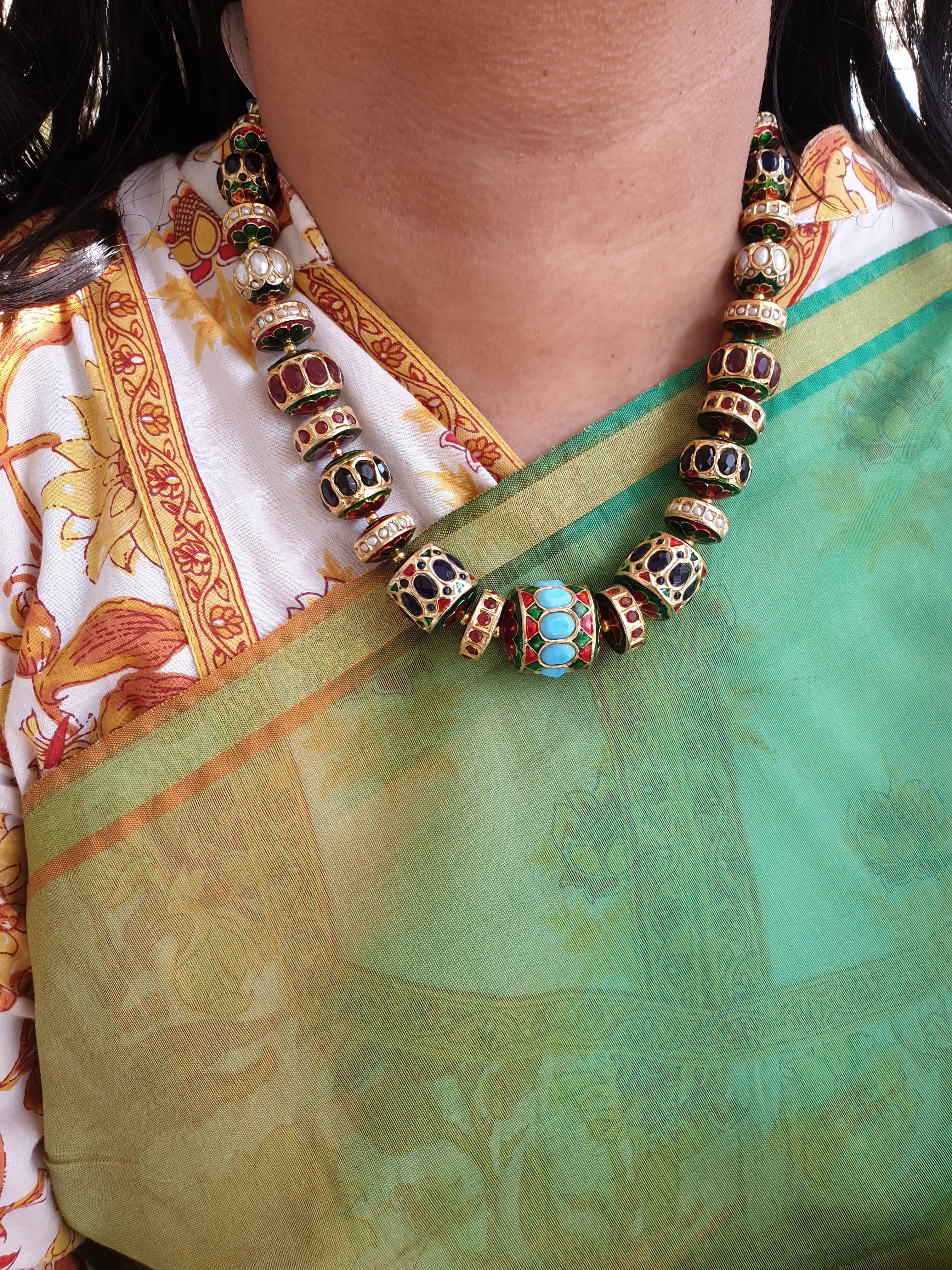 Traditional Jadau Beads Necklace