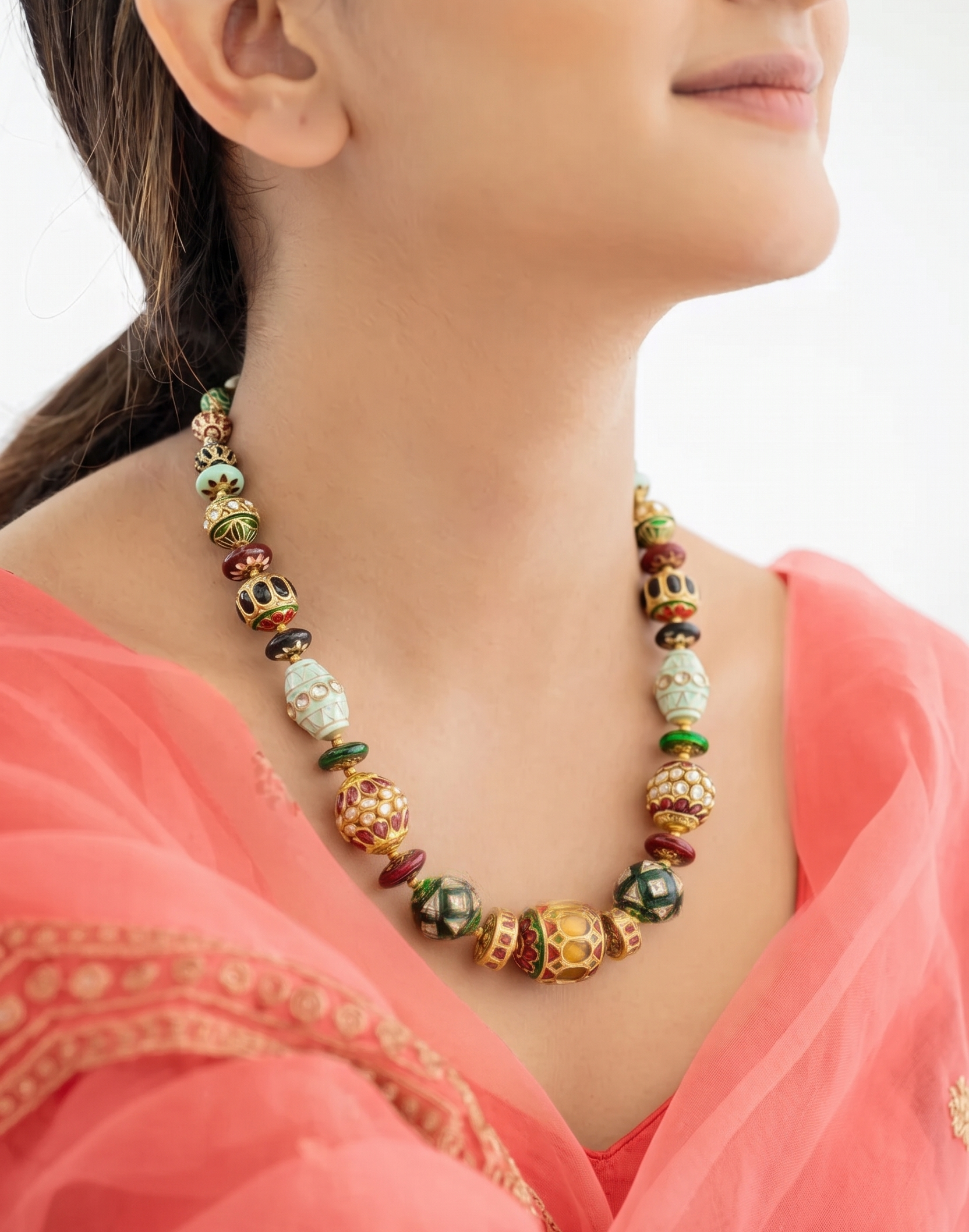 Jadau Meenakari Beaded Necklace