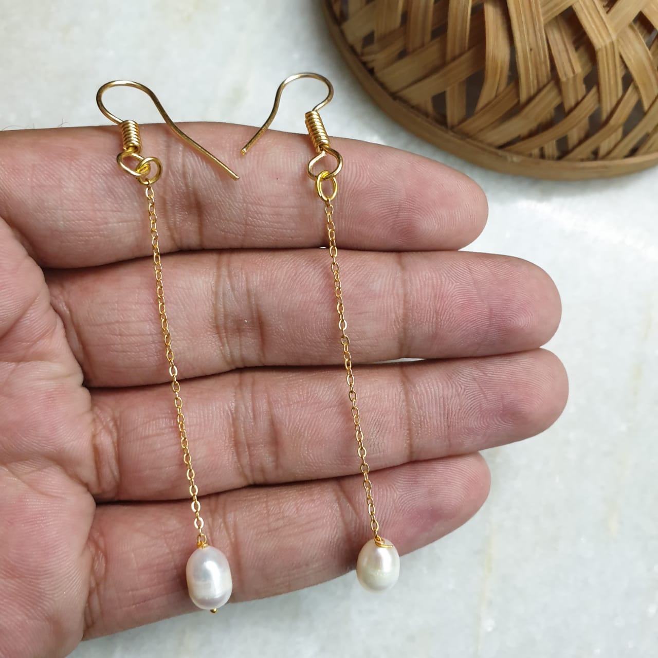 Delicate Baroque Pearl Earrings