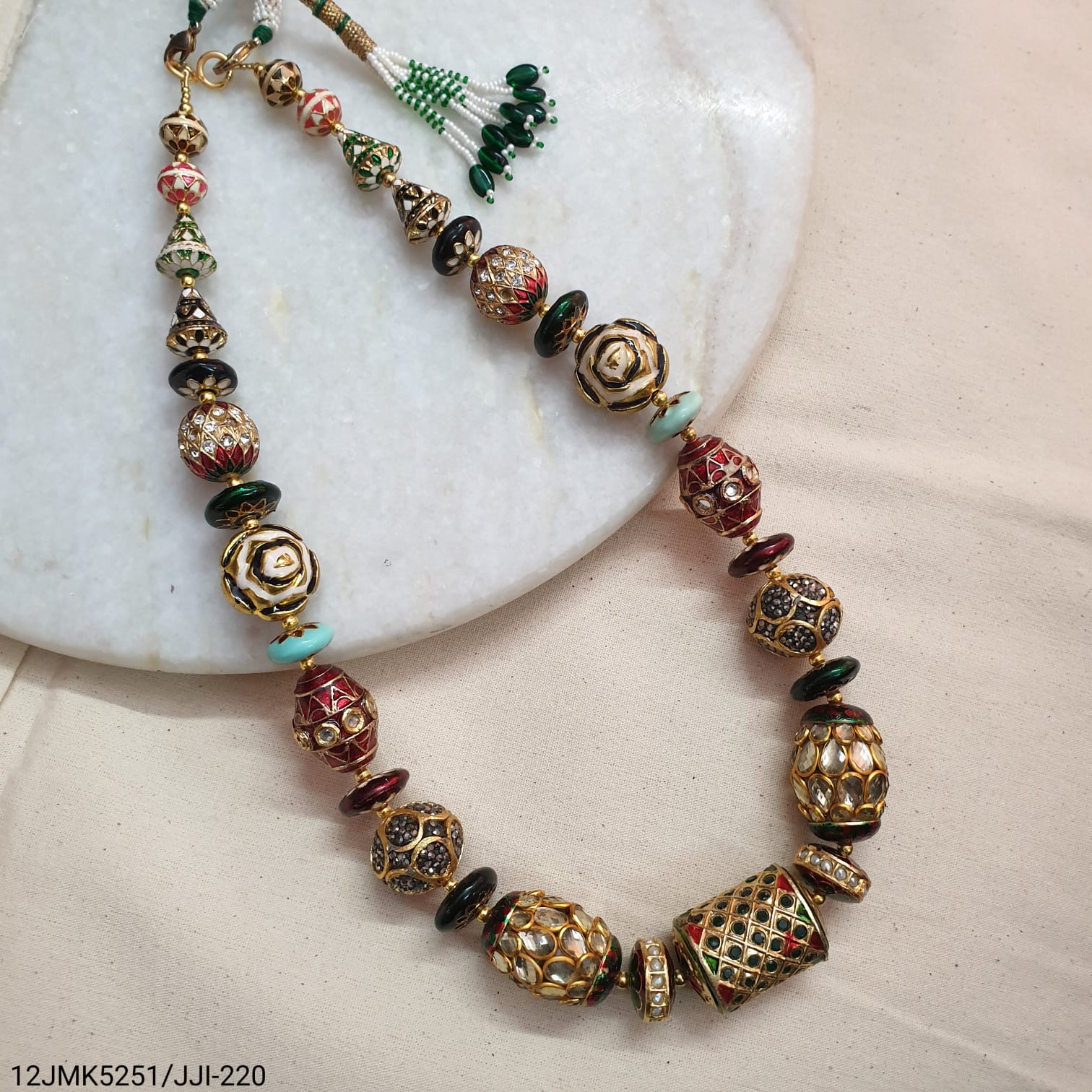 Traditional Jadau Beads Necklace
