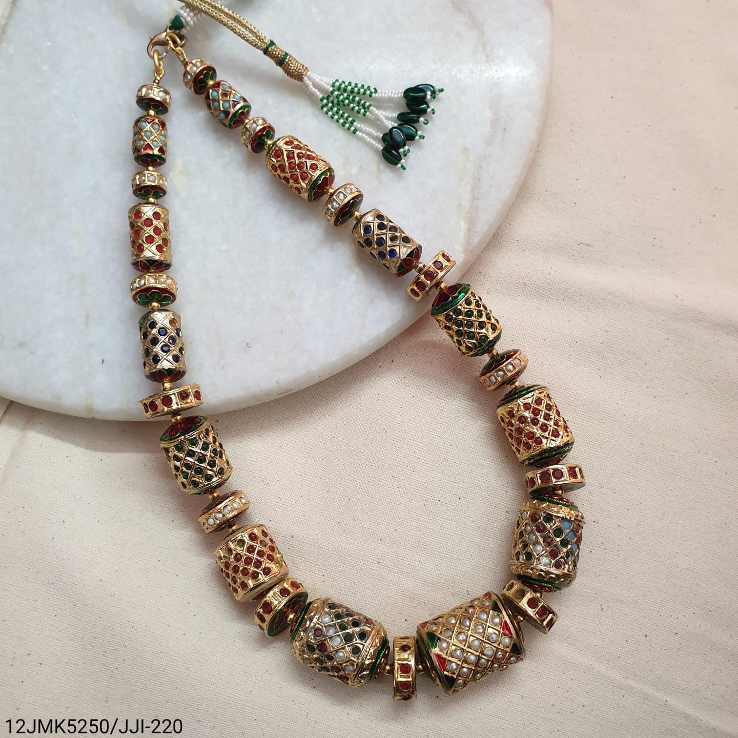 Navratana Jadau Beads Necklace