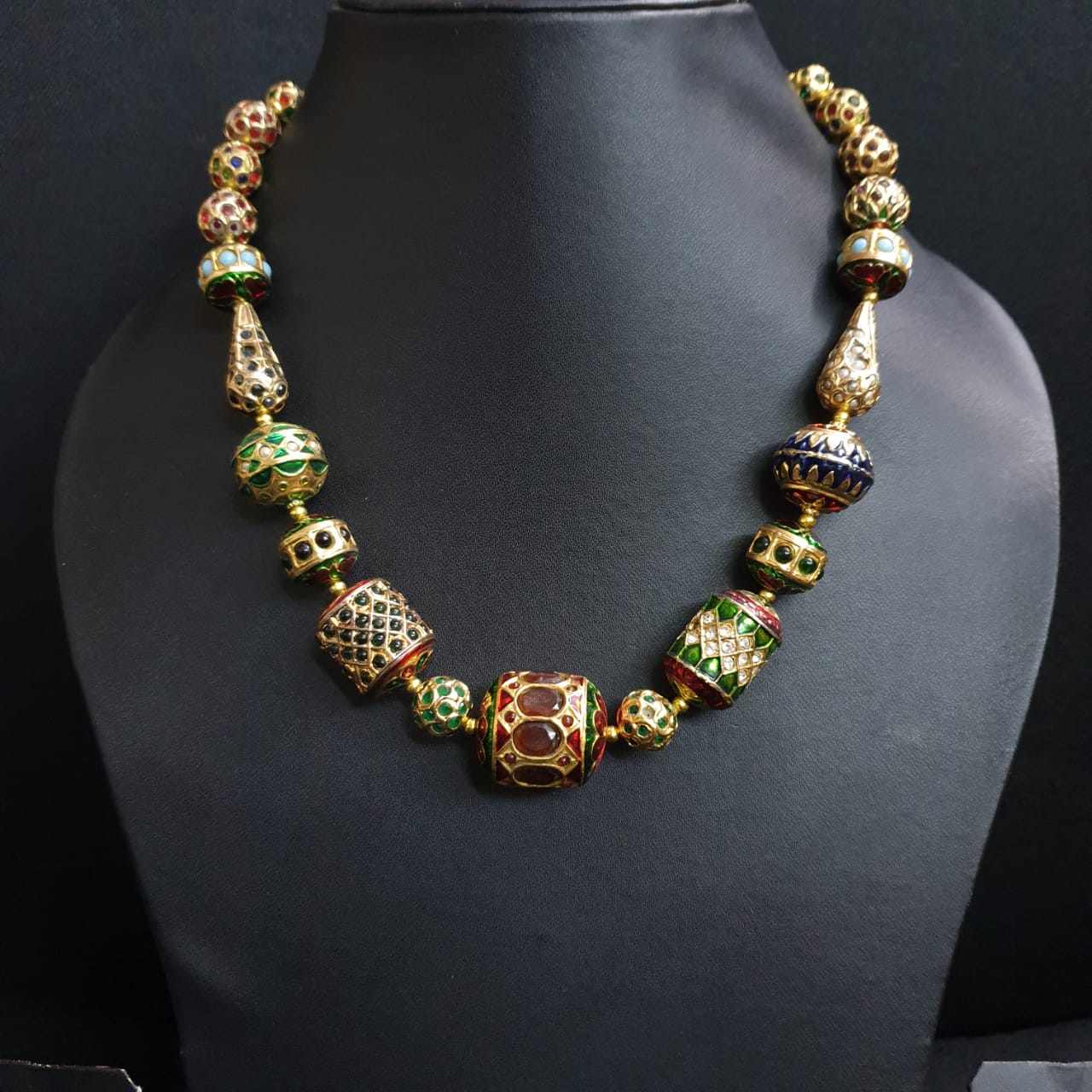 Jadau Multicolor Stone Beads Necklace